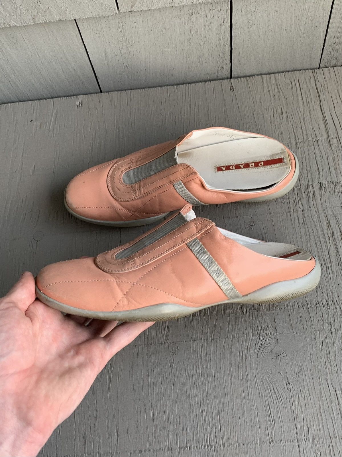 Prada × Vintage 2000s Prada Mules Y2K Sport Slip On Sneaker S/S Sport 3308 Size US 7.5 / IT 37.5 - 2 Thumbnail