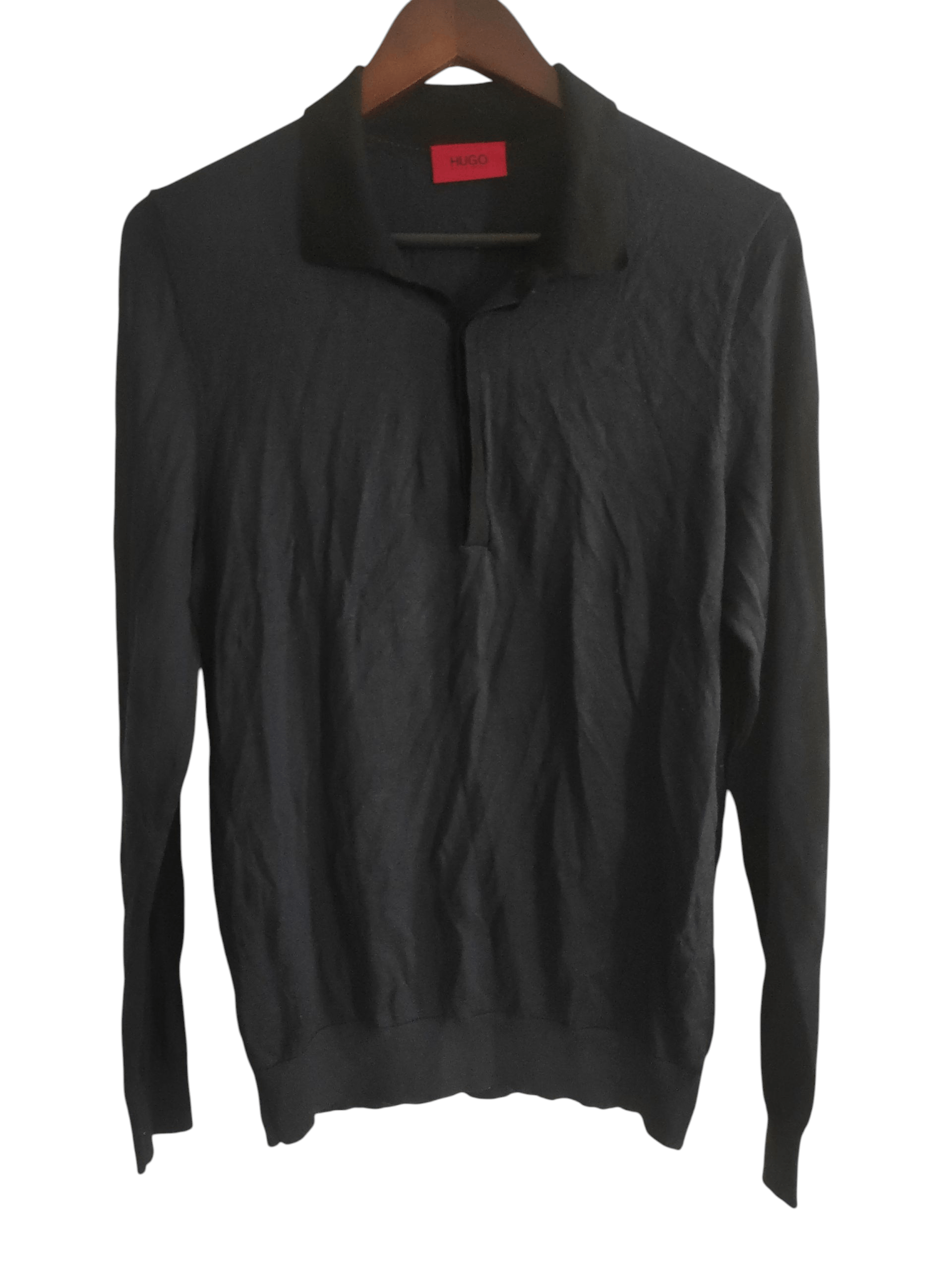 Hugo Boss Hugo Boss long-sleeved Polo Virgin Wool Shirt Sweater M Size US M / EU 48-50 / 2 - 1 Thumbnail