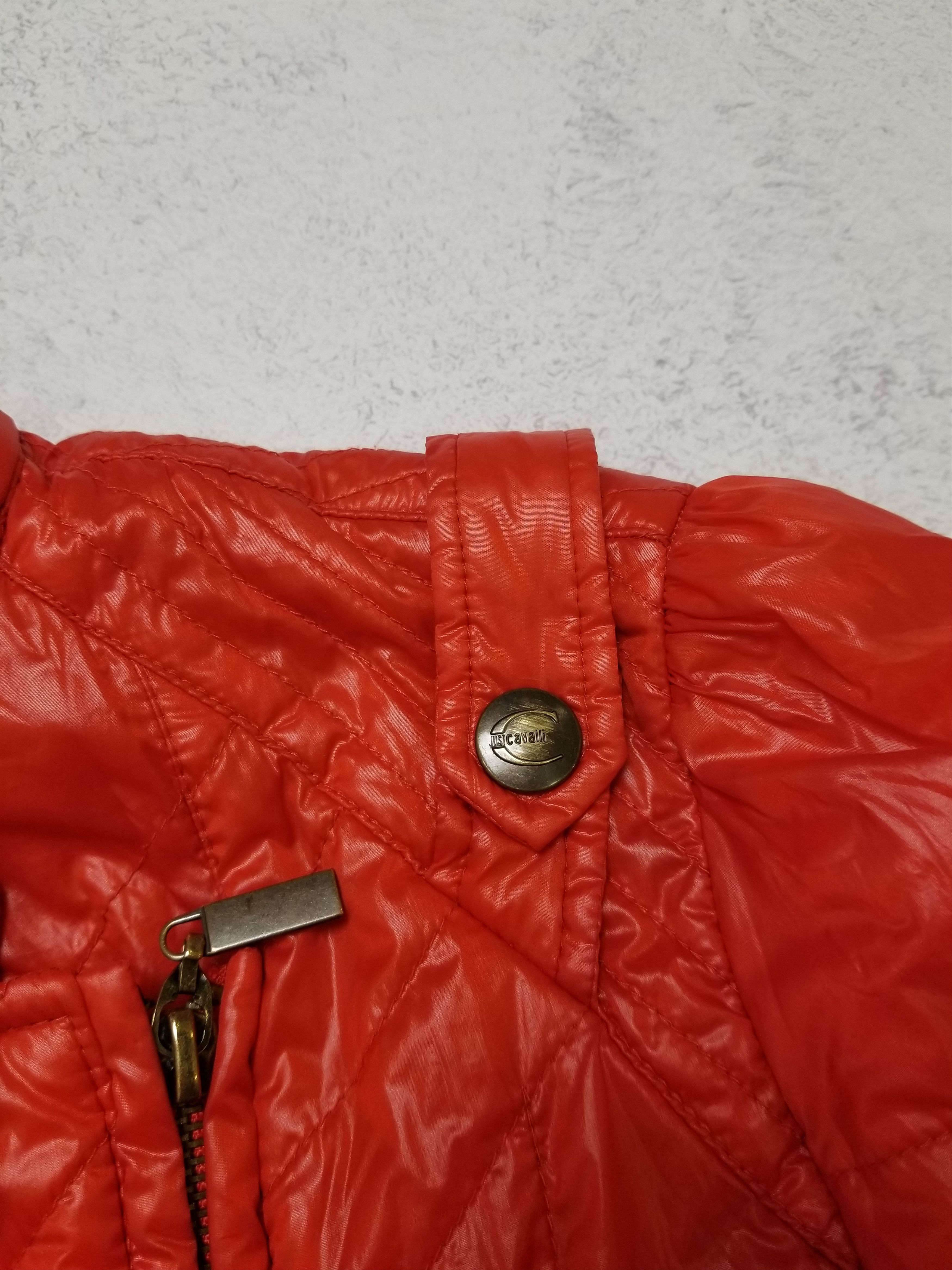 Just Cavalli Y2K Biker Slim Puffer Red Jacket Size M / US 6-8 / IT 42-44 - 9 Thumbnail