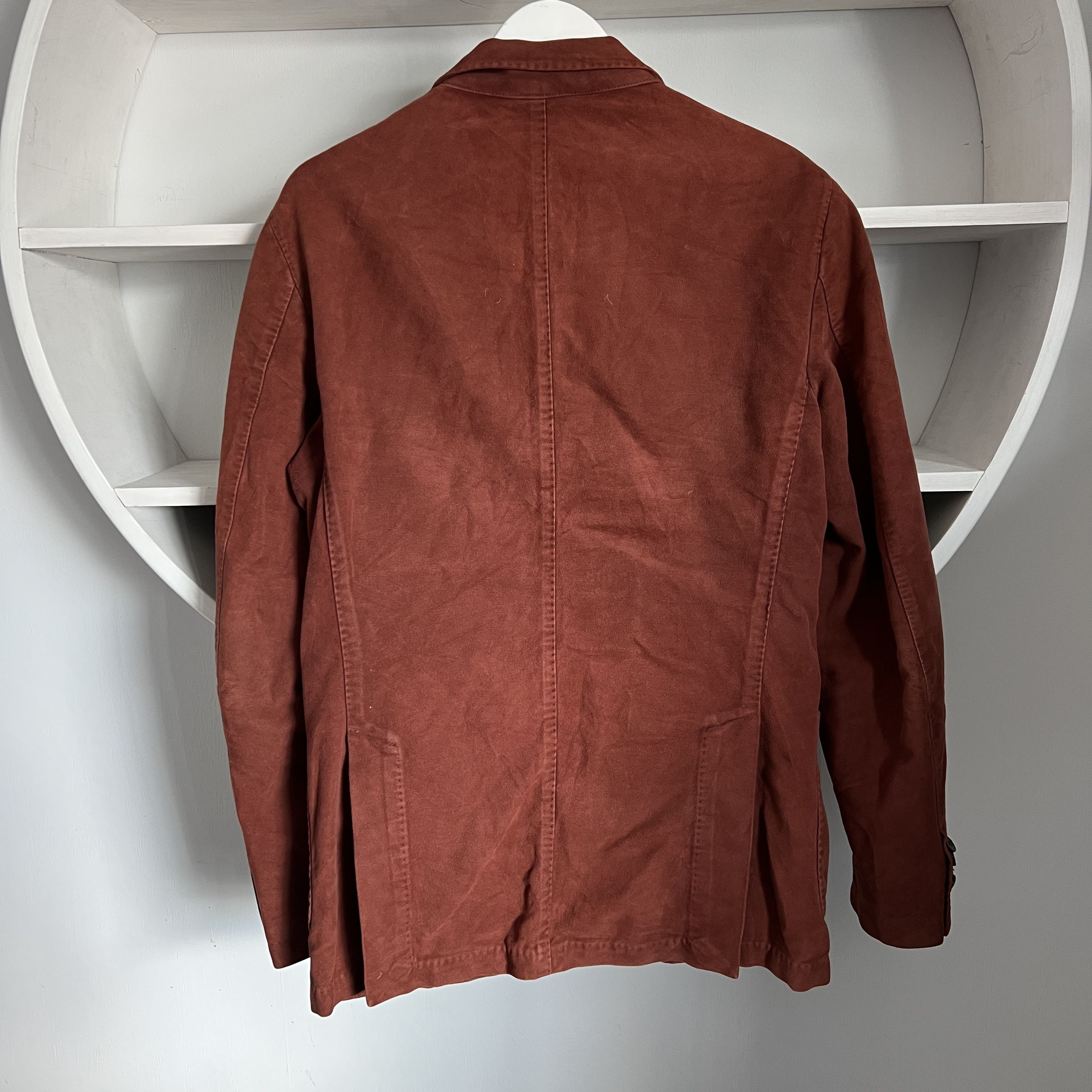 Luigi Bianchi Men's L.B.M 1911 Cotton Casual Red Blazer Jacket Size 46R - 3 Thumbnail