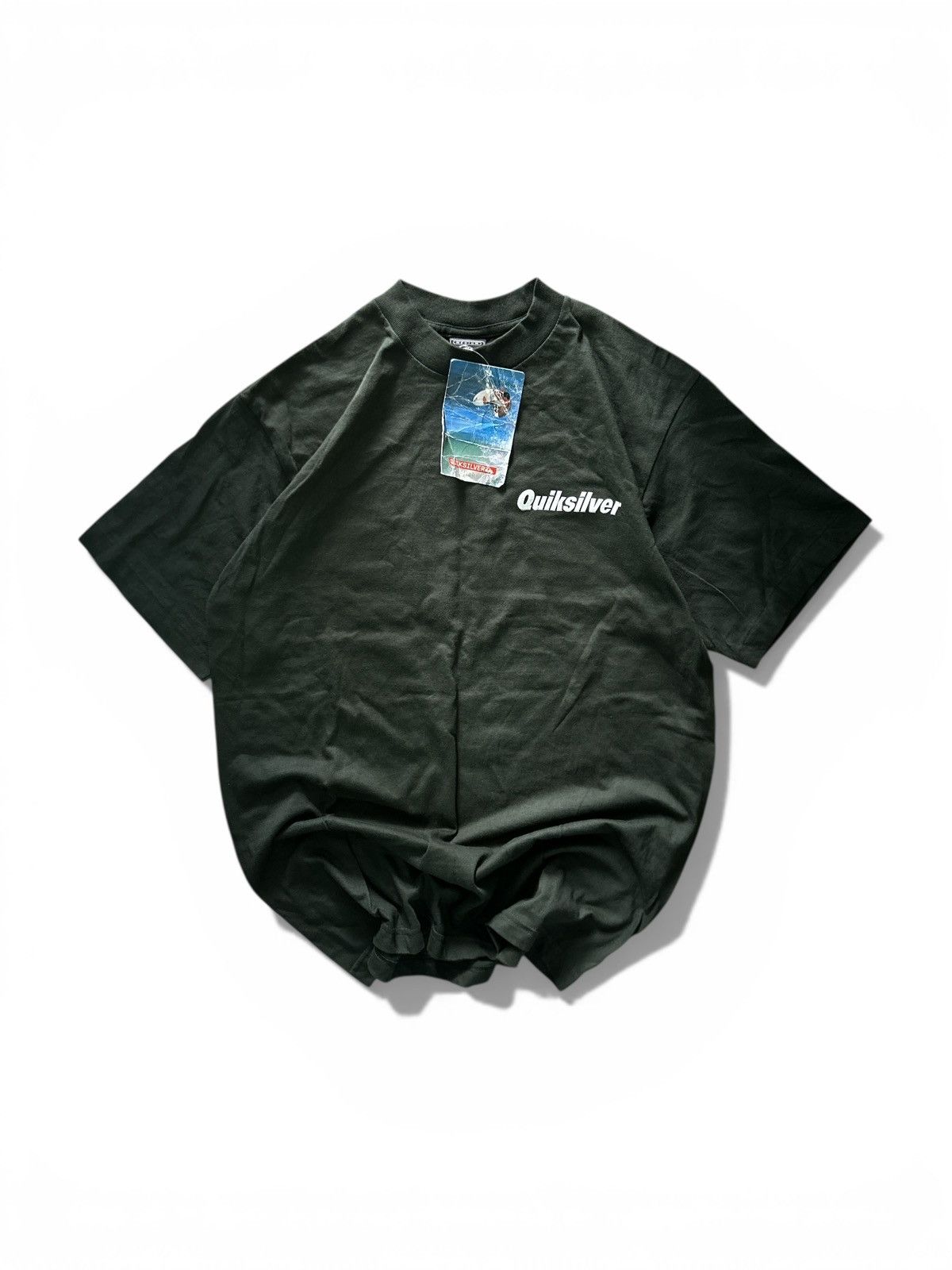Quiksilver Deadstock Vintage 90s Quiksilver "Big Logo" T-Shirt Size US M / EU 48-50 / 2 - 1 Thumbnail