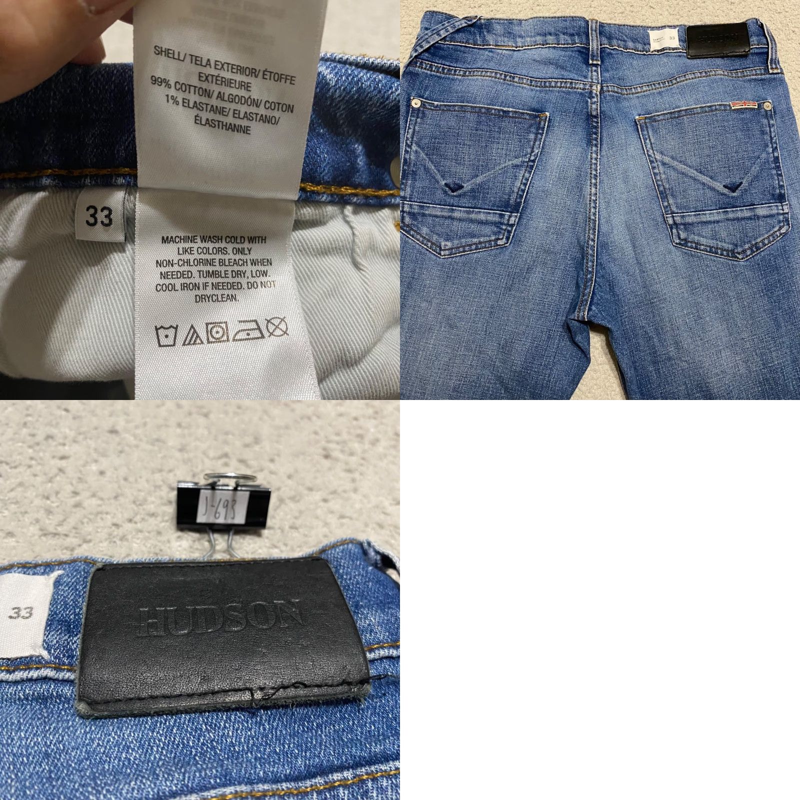 Hudson Hudson Jeans Blue Denim Medium Wash Slimming Relaxed 5-Pocket Design Pants Mens 33 Size US 33 - 9 Thumbnail