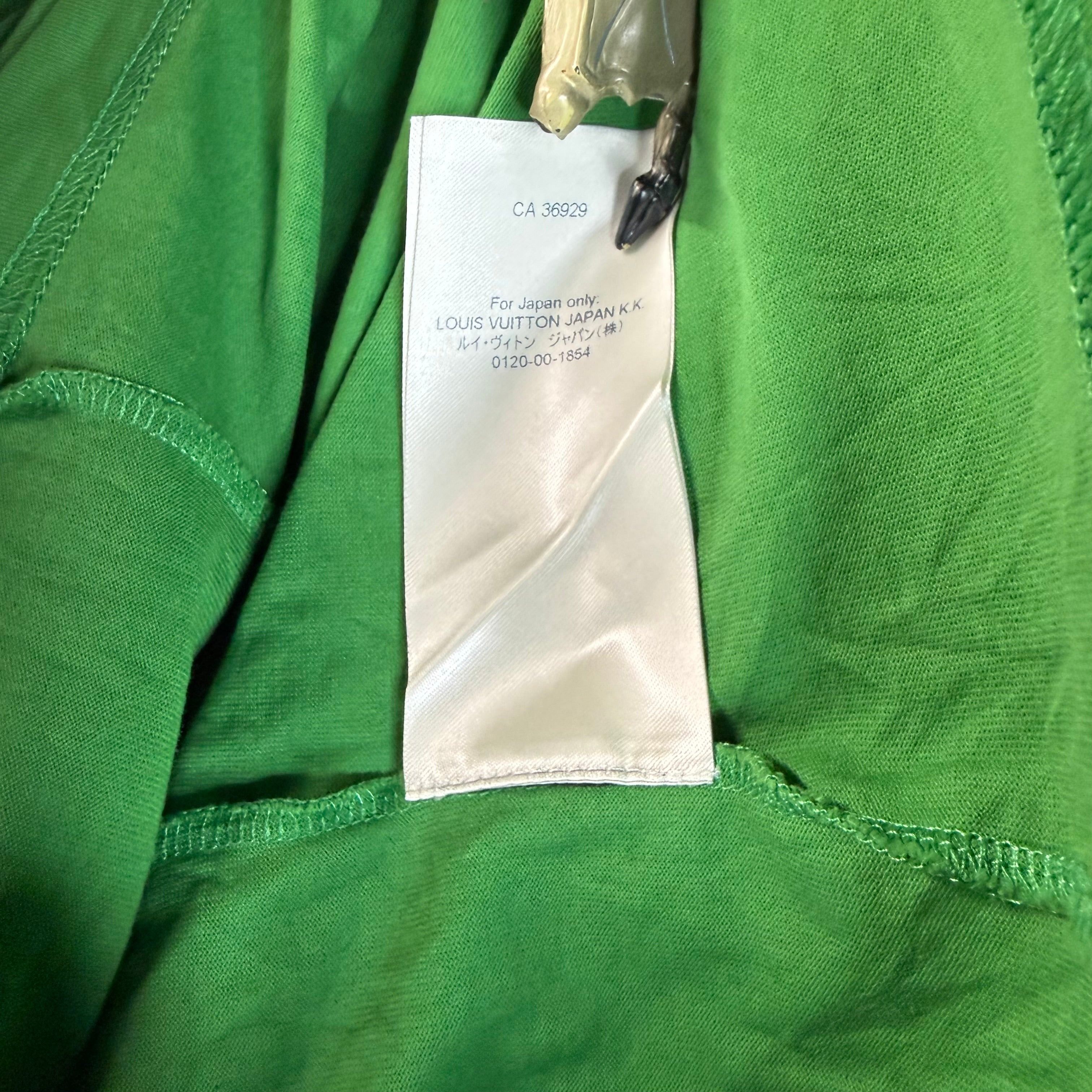 Louis Vuitton Louis Vuitton Debossed LV Green T-shirt Size Medium Size US M / EU 48-50 / 2 - 6 Thumbnail
