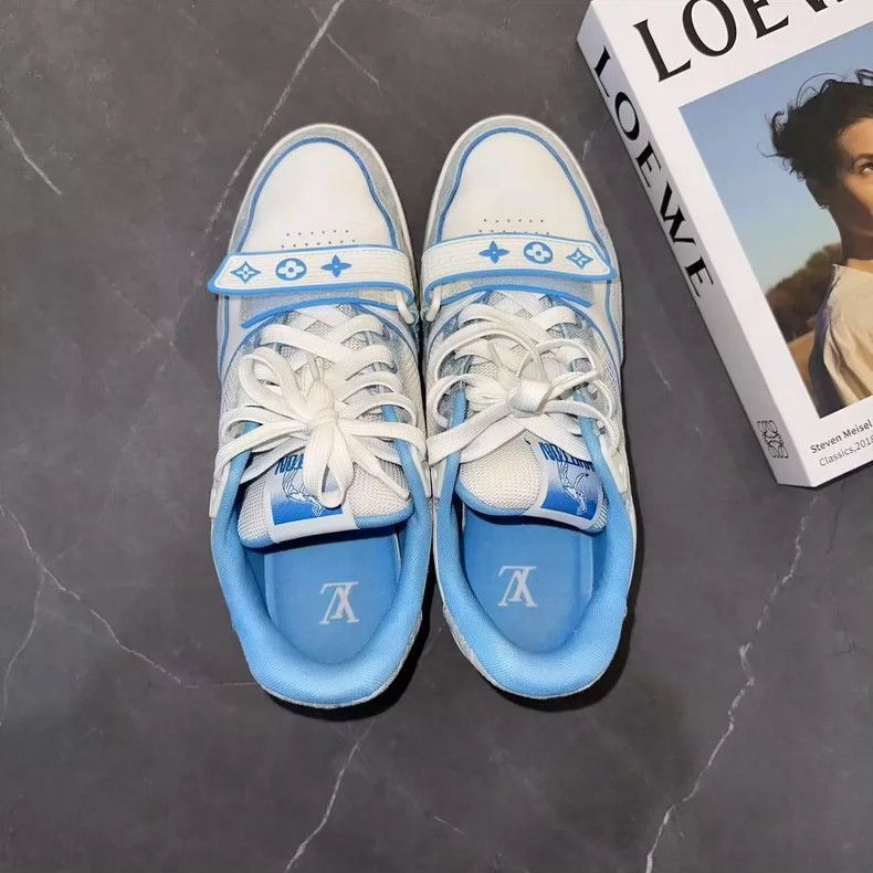 Louis Vuitton Louis Vuitton Sneakers in Blue and White-2507 Size US 8 / EU 41 - 2 Thumbnail