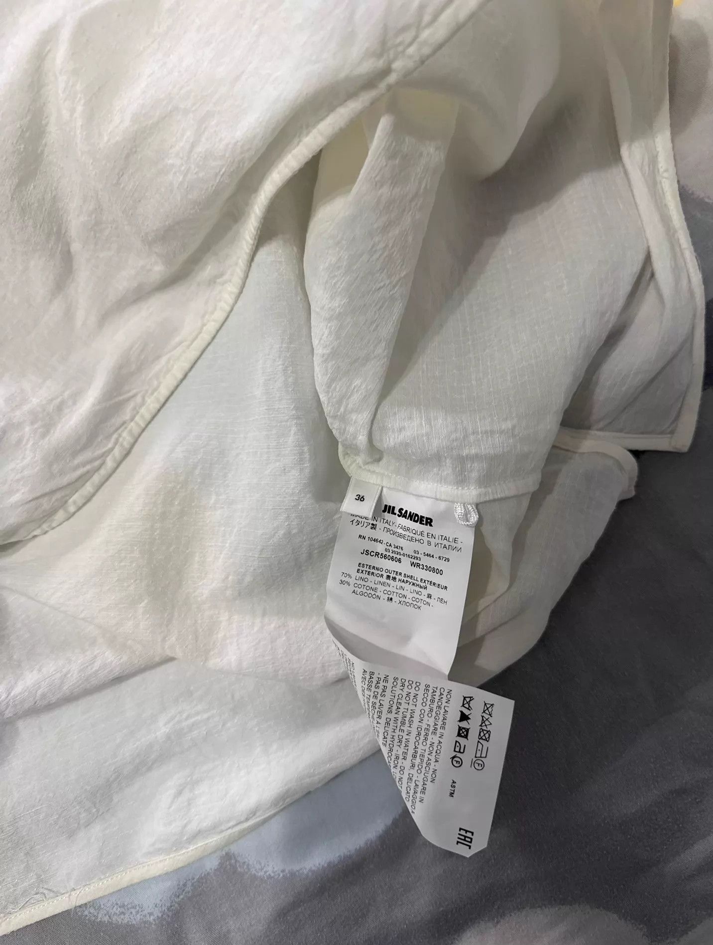 Jil Sander Jil Sander Linen-Cotton Short Top 9/10 Cute & Versatile Size XS / US 0-2 / IT 36-38 - 4 Thumbnail
