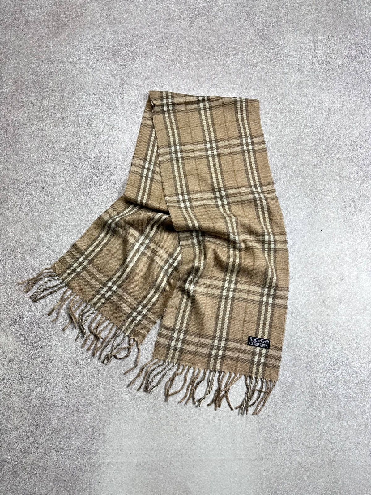 Burberry Vintage Burberry Nova Check Lambswool Scarf Y2K Os Size ONE SIZE - 2 Thumbnail