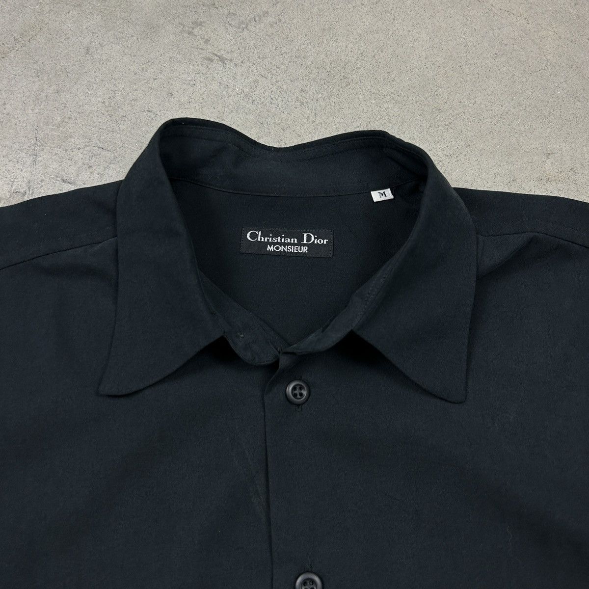 Christian Dior Monsieur × Vintage 1990s Christian Dior Monsieur - Black Shirt Size US L / EU 52-54 / 3 - 7 Thumbnail