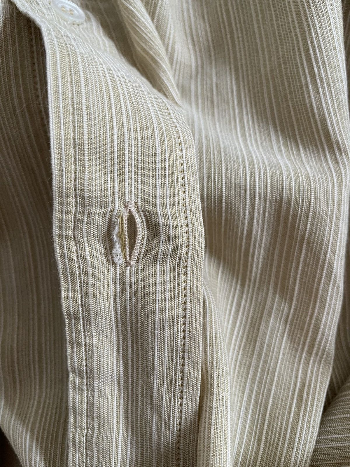 Maison Margiela Maison Margiela SS23 Striped Pale Yellow Shirt sz 38 Size US S / EU 44-46 / 1 - 6 Thumbnail