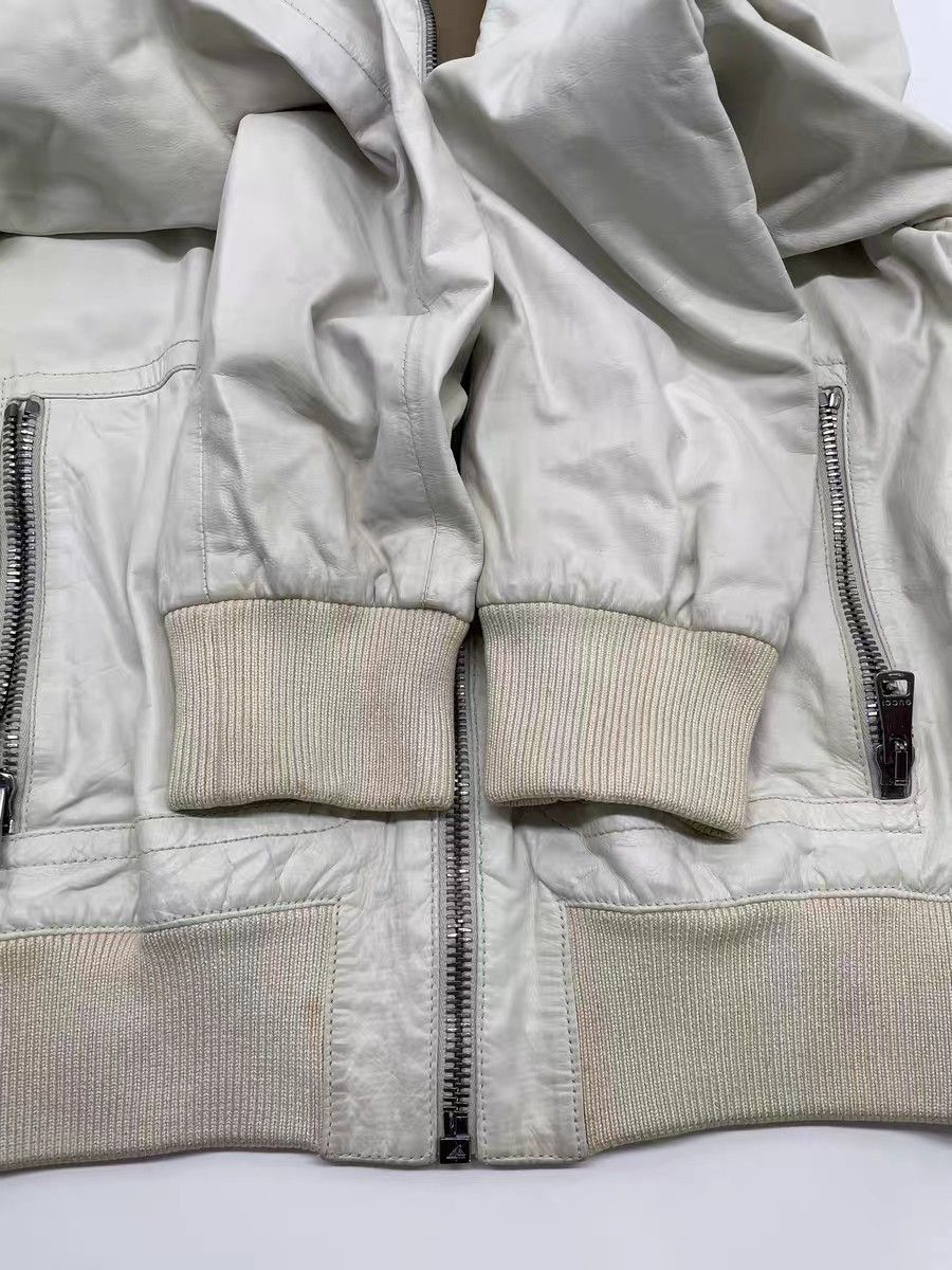 Gucci Gucci Cream Leather Bomber Jacket-2506 Size US M / EU 48-50 / 2 - 2 Thumbnail