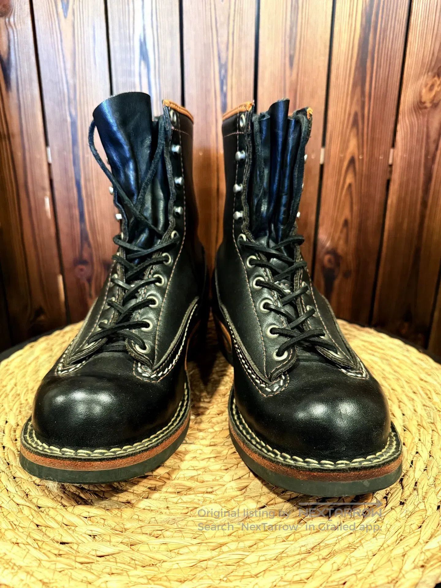 WESCO Wesco Jobmaster Black Leather Boots. Size US 6.5 / EU 39-40 - 1 Thumbnail
