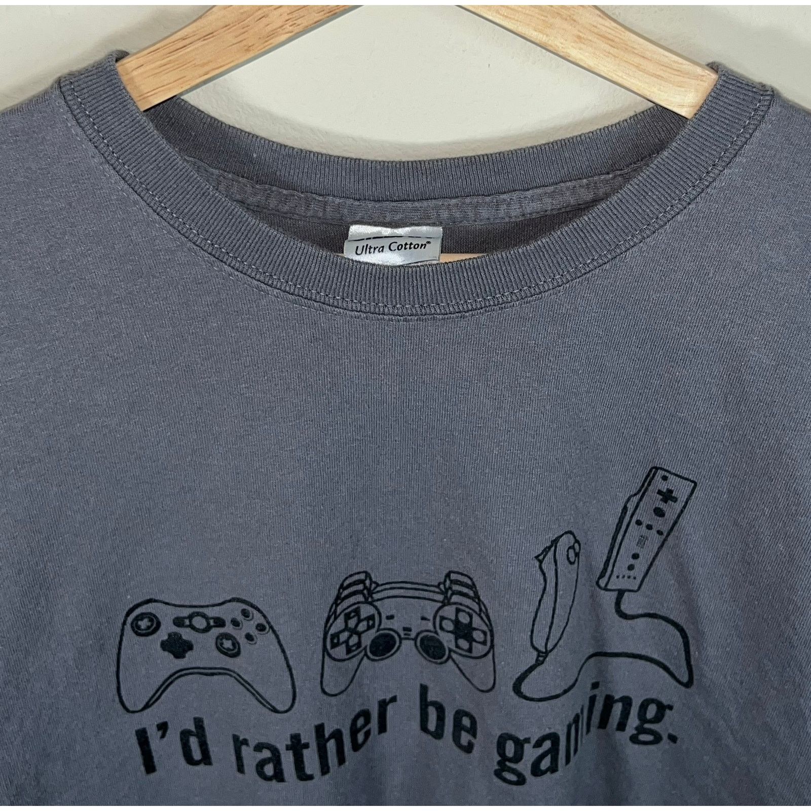 Gildan I’d Rather Be Gaming Xbox PlayStation Wii Controls Size US XL / EU 56 / 4 - 2 Thumbnail
