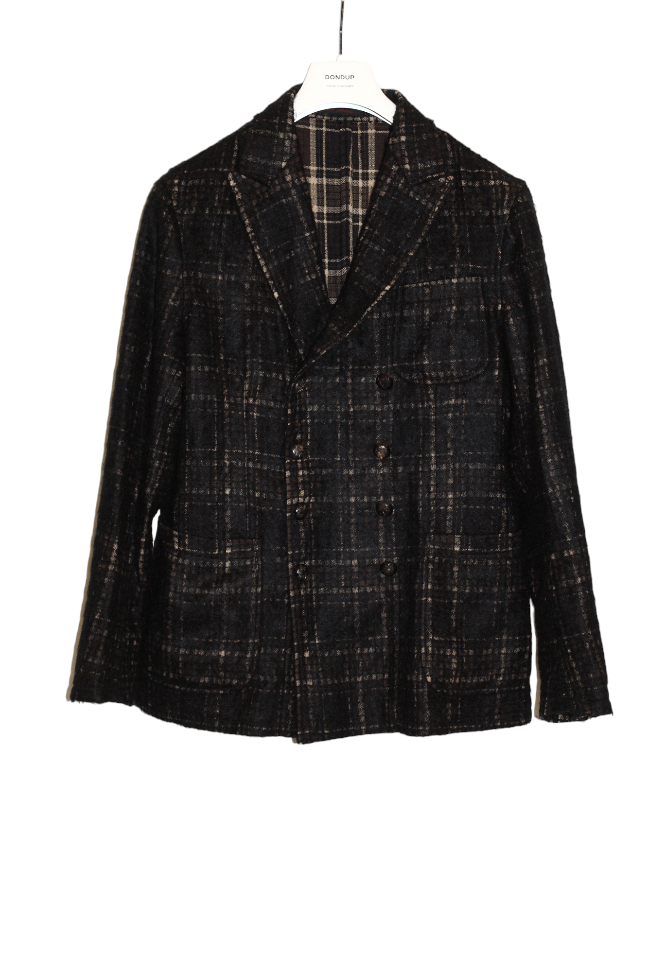 THE GIGI The Gigi Brushed Cotton-Wool Plaid Double Breasted Jacket Size US M / EU 48-50 / 2 - 20 Thumbnail