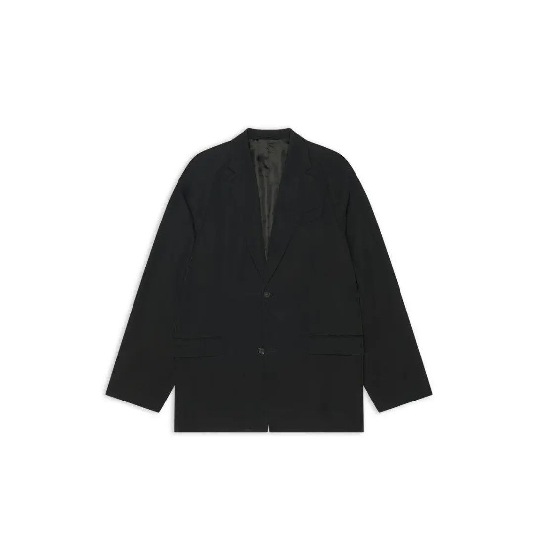Balenciaga o1mt1gz1224 Raglan Tailored Jacket in Black Size US L / EU 52-54 / 3 - 1 Thumbnail