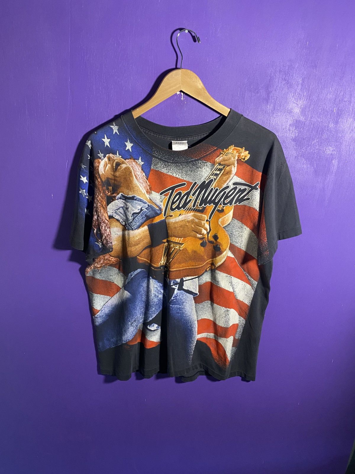 Band Tees Vintage 1996 Ted Nugent one nation under ted tour tee Size US L / EU 52-54 / 3 - 1 Thumbnail