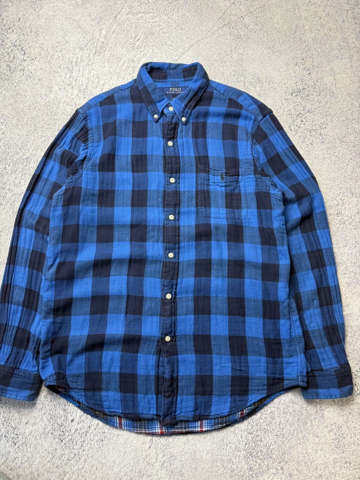 Flannel Vintage RALPH LAUREN Flanel Plaid Shirt USA Size US L / EU 52-54 / 3 - 12 Thumbnail