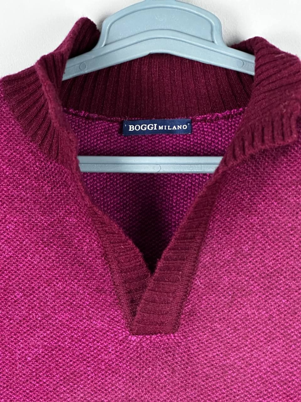 Boggi Vintage Boggi Milano Burgundy Cashmere Sweater Size US L / EU 52-54 / 3 - 5 Thumbnail