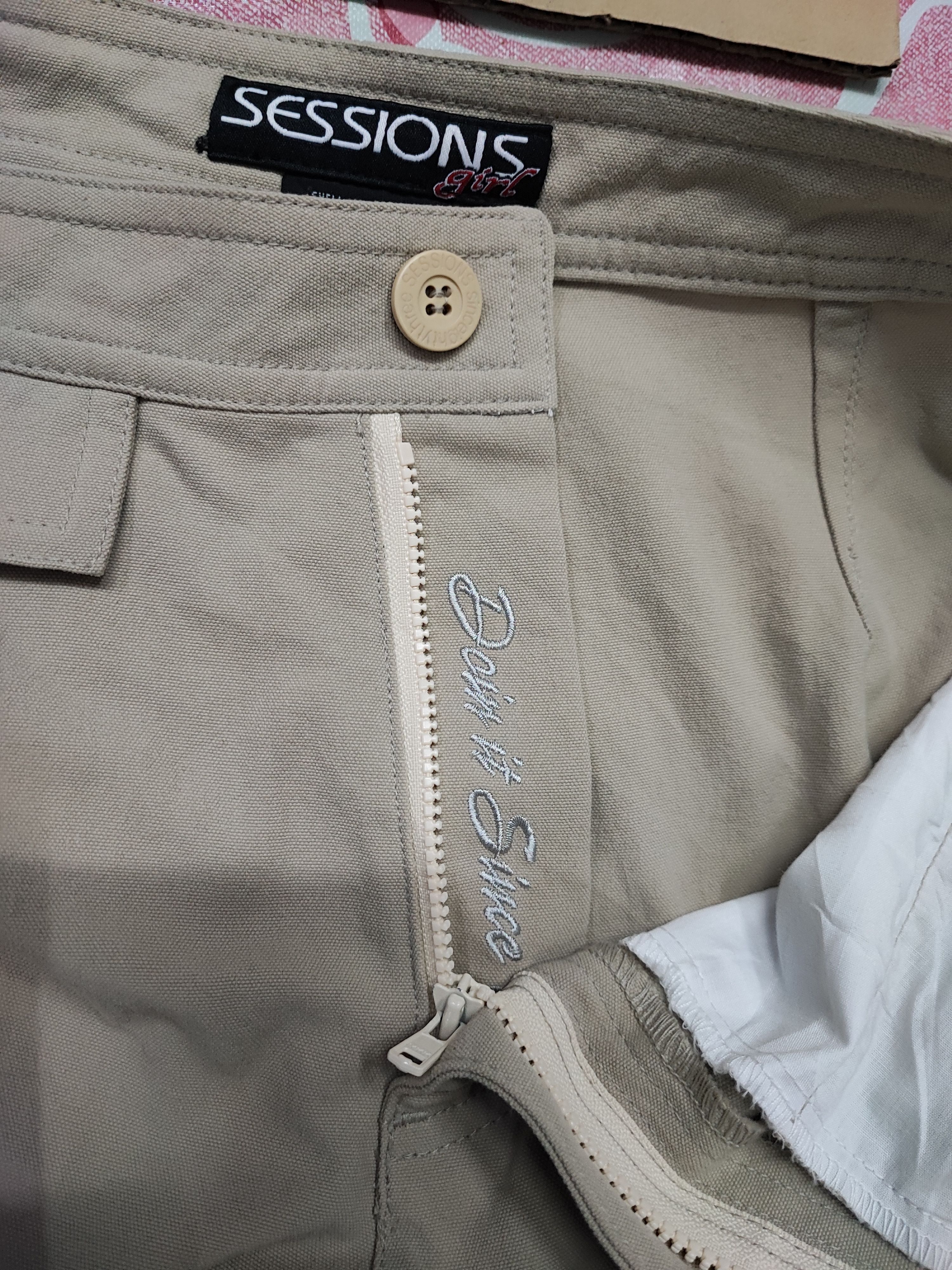 Sessions Cargo Light Pants Session Girl Brooklyn Khaki Size 31" - 10 Thumbnail