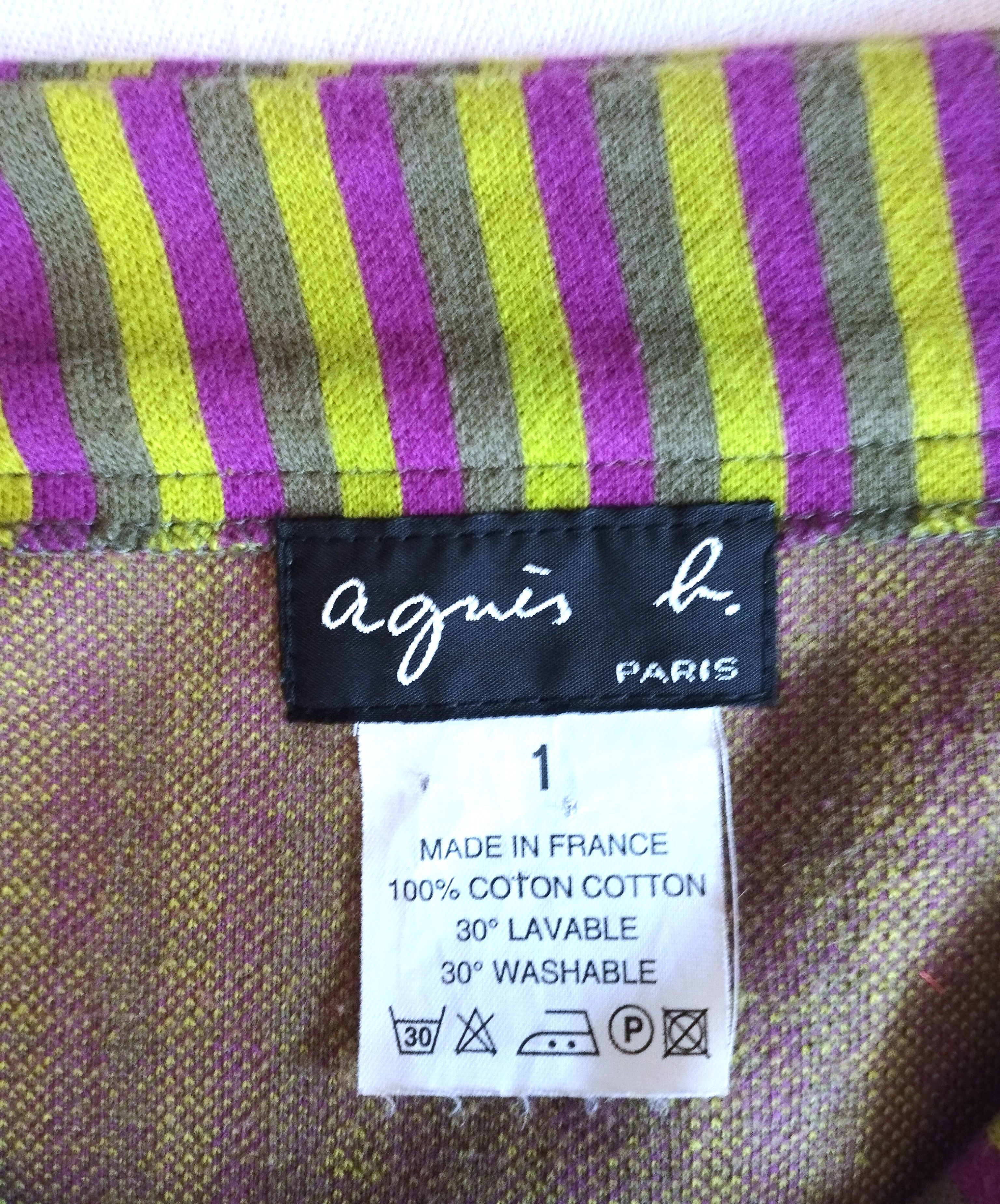 agnes b. Agnes B Jupe Retro Bayadere T S Size 26" / US 2 / IT 38 - 3 Thumbnail