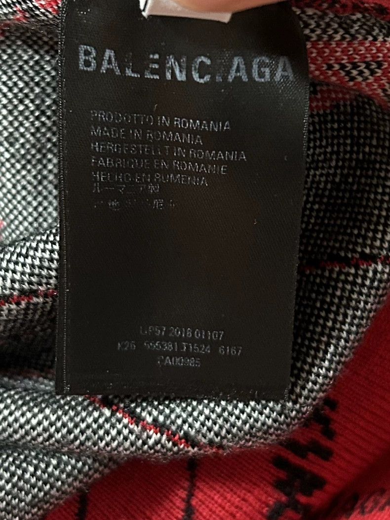 Balenciaga Balenciaga Red knitted full-printed sweater Size US S / EU 44-46 / 1 - 6 Thumbnail