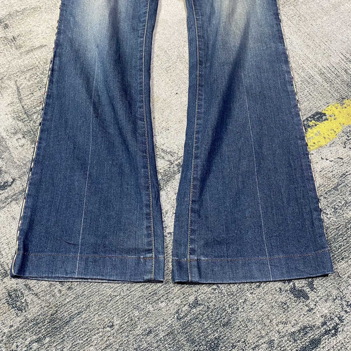 Burberry × Jean × Vintage Burberry Distressed Bootcut Jeans Size 33" - 12 Thumbnail