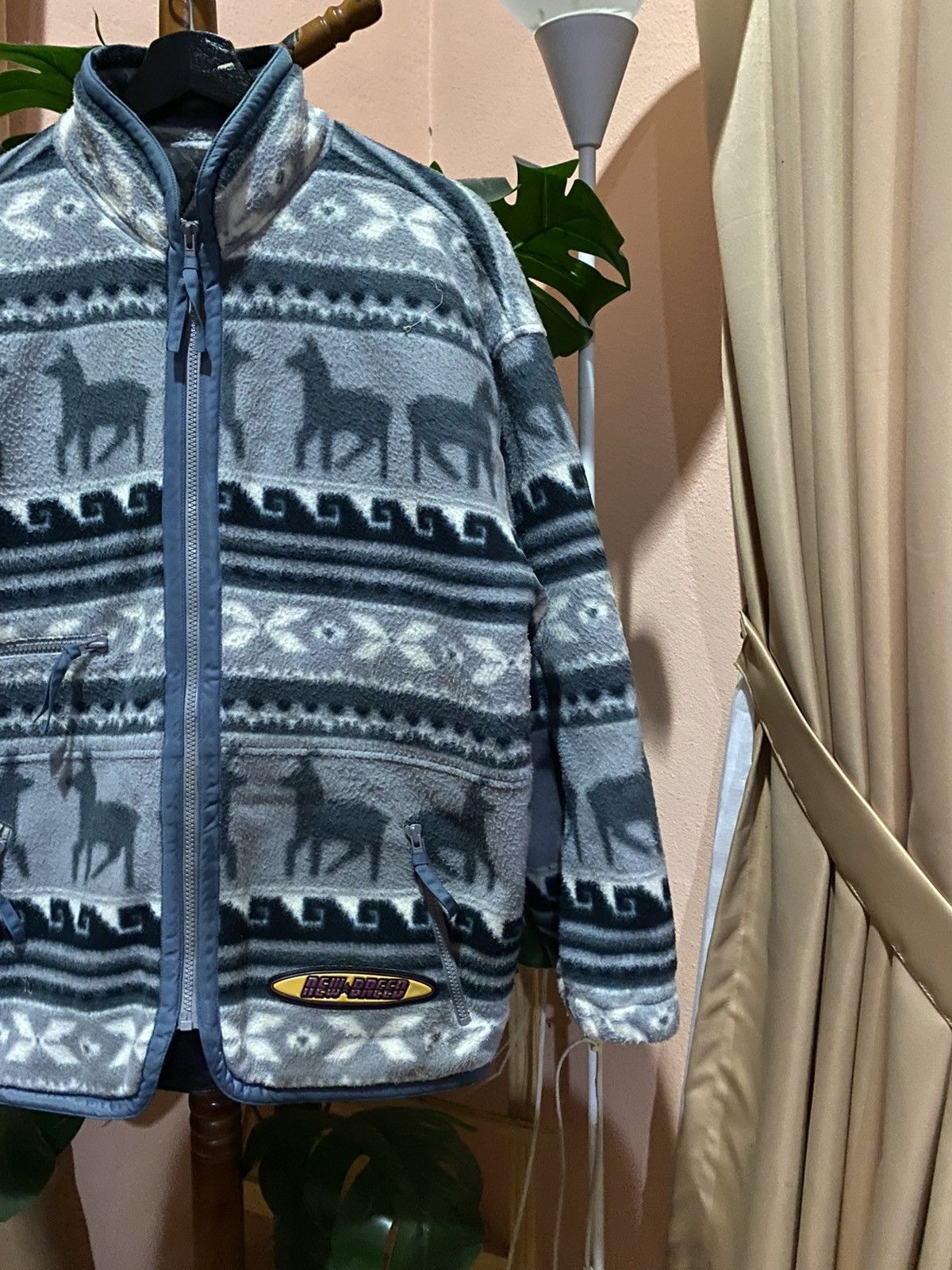 Vintage Vintage New Breed Aztec Pattern Fleece Jacket | 90s Outdoor Size US M / EU 48-50 / 2 - 6 Thumbnail