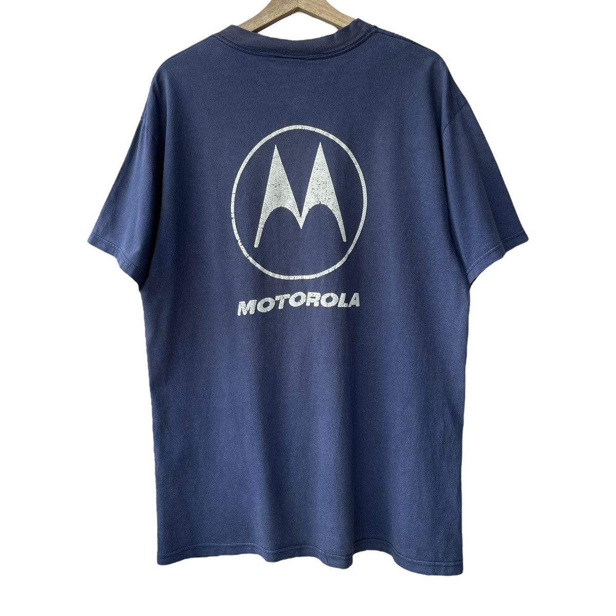 Motorola Motorola Inc. Vintage 1990s Hanes Big Logo Promo Tee Size US L / EU 52-54 / 3 - 1 Thumbnail