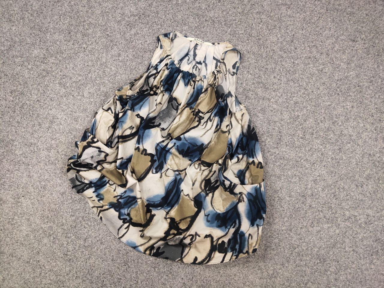 Designer Hache Italy Design Paint Cotton Oversized Blouse with straps Size M / US 6-8 / IT 42-44 - 3 Thumbnail