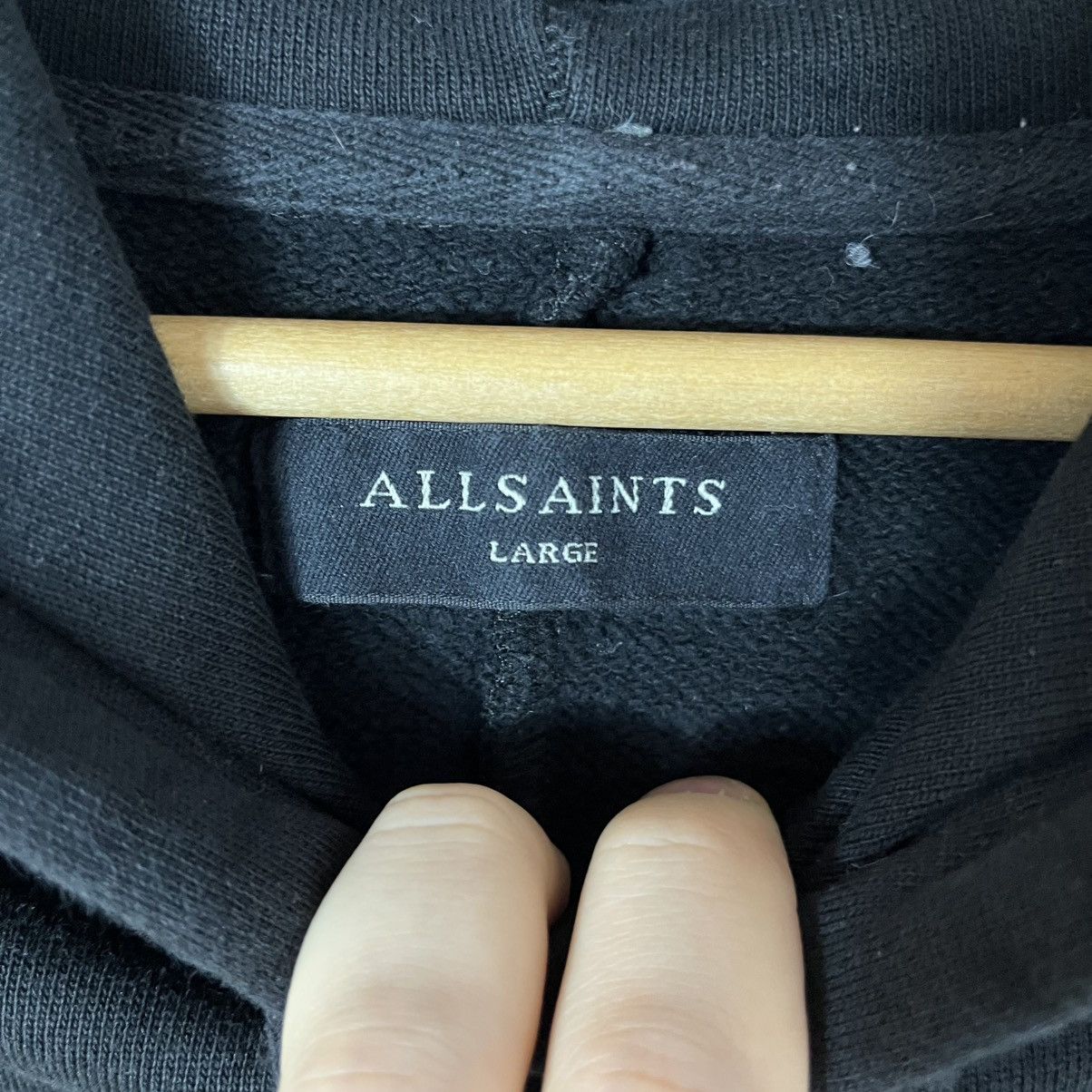 Allsaints Allsaints Big Central Logo Distressed Black Hoodie Y2K Size US L / EU 52-54 / 3 - 4 Thumbnail