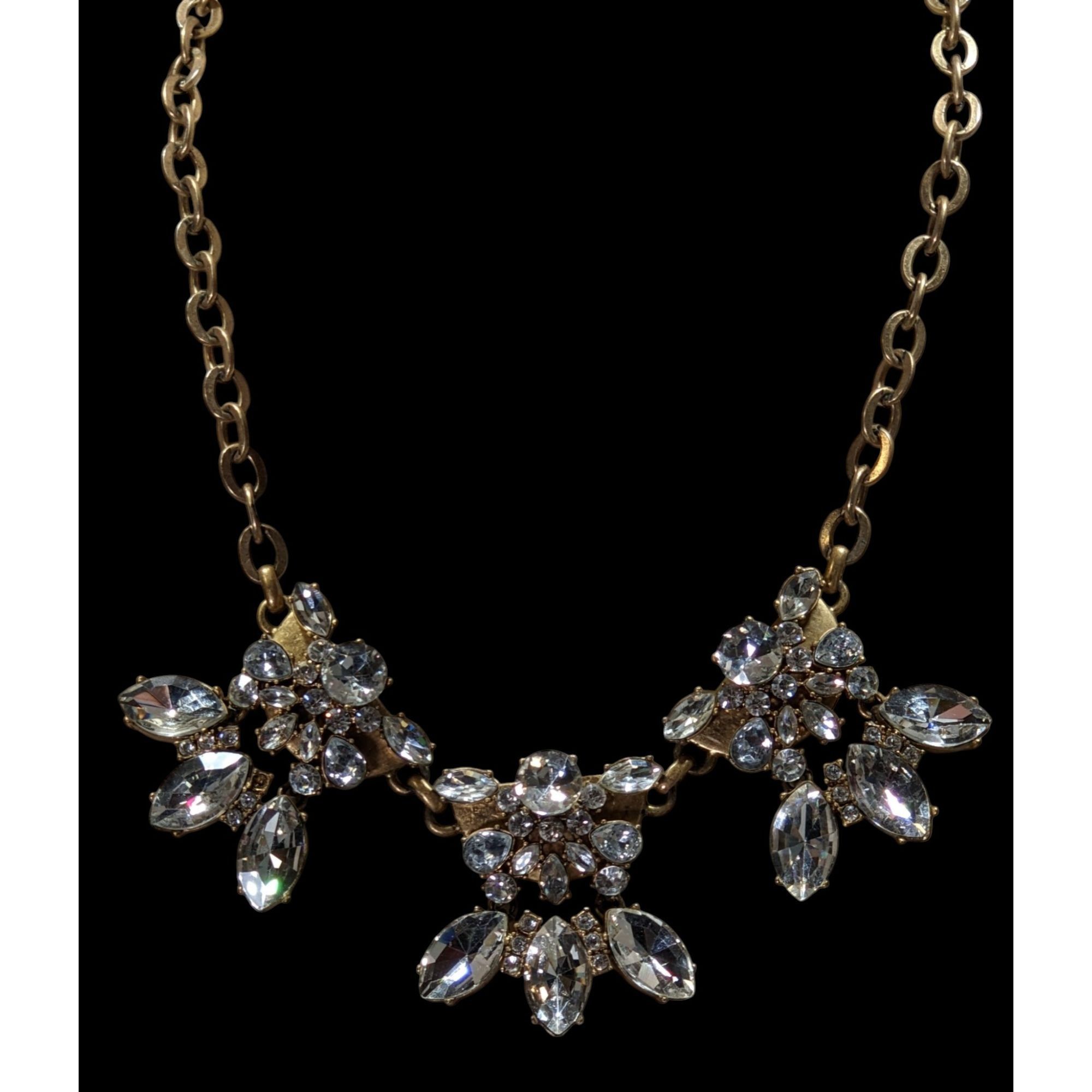 J.Crew Vintage J.Crew Crystal Glam Floral Statement Necklace Size ONE SIZE - 5 Thumbnail