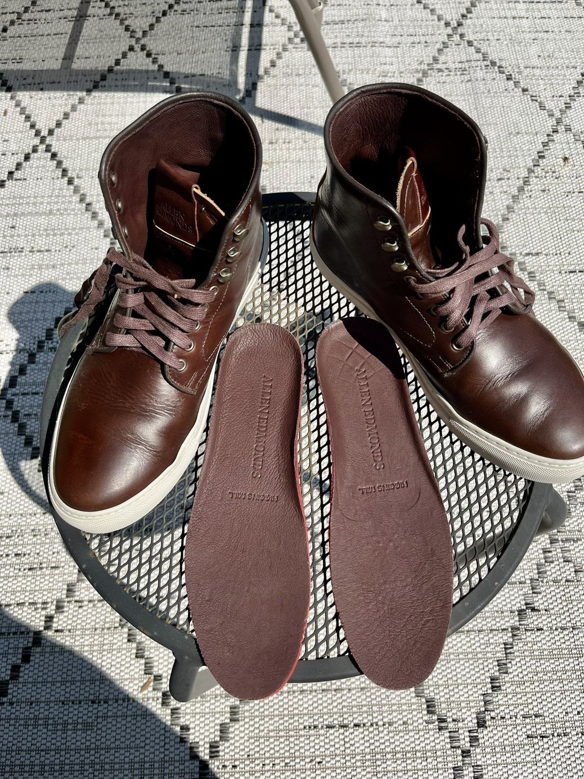 Allen Edmonds Higgins Mill brown chromexcel hi top sneakers Size US 8 / EU 41 - 11 Thumbnail