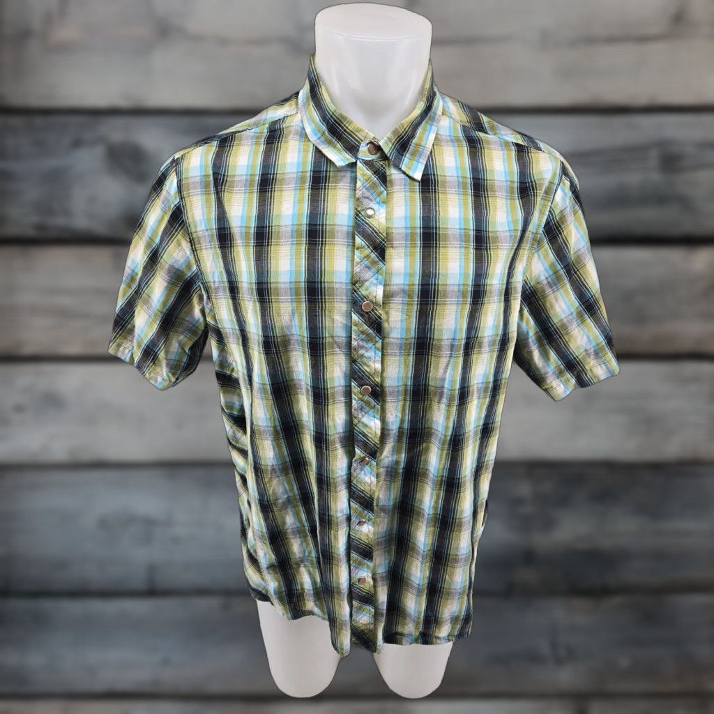 Prana prAna Shirt Mens Large Green Teal Plaid Cotton Pearl Snap Outdoor Shirt Mens Large Green Teal Plaid Cotton Pearl Snap Outdoor Game... Size US L / EU 52-54 / 3 - 1 Thumbnail