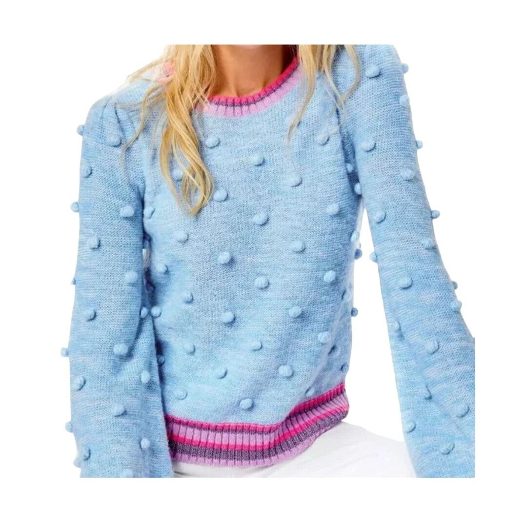 Lilly Pulitzer NWT Lilly Pulitzer $168 Verna Sweater W’s XXS Blue Pink Size XXS / US 00 / IT 34 - 17 Thumbnail