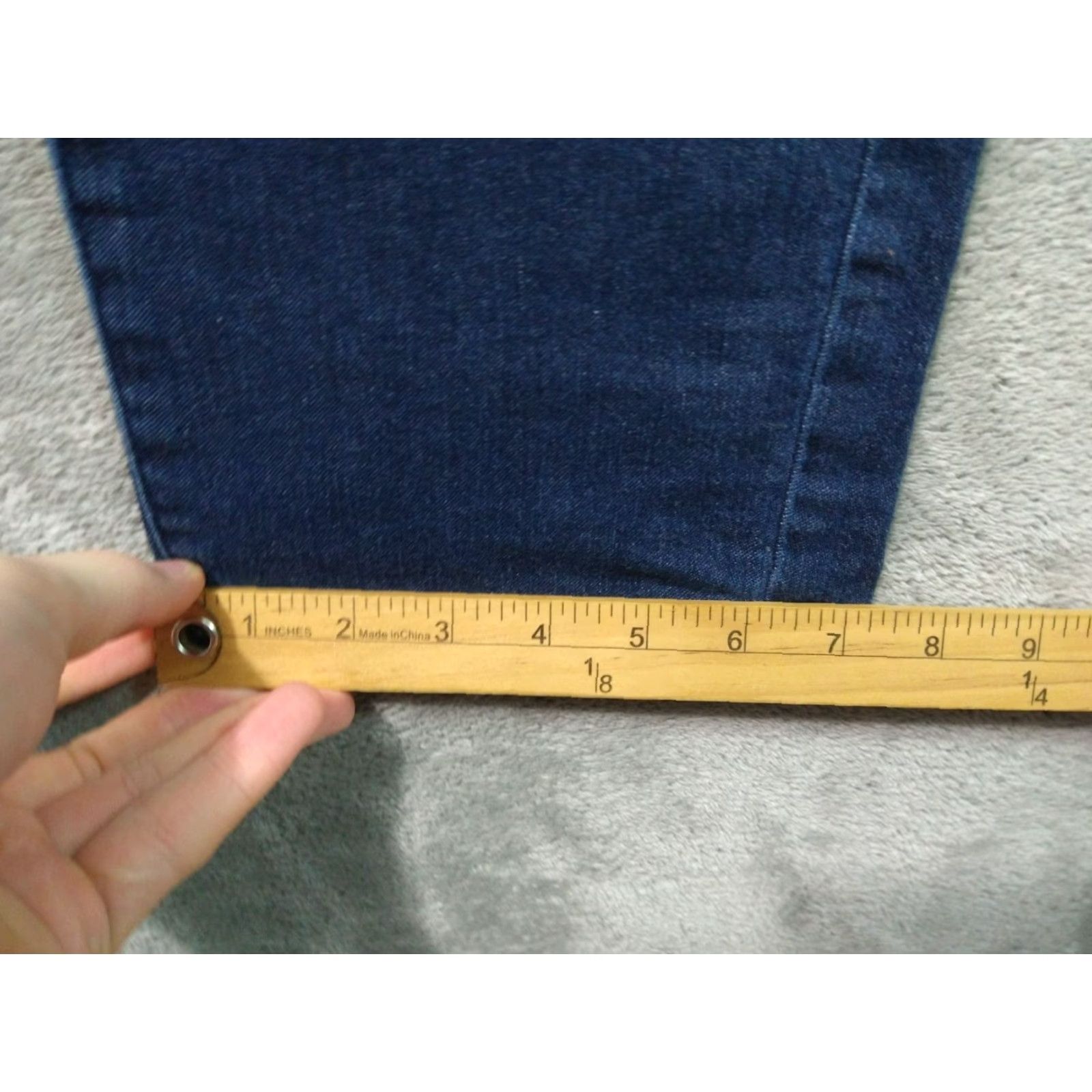 Denime J Jill Jeans Womens 8 Blue Denim Slim Boyfriend Straight Leg Mid Rise Dark Wash Jeans Women's Clothing Slim Fit Blue 90s? Size 30" / US 8 / IT 44 - 6 Thumbnail
