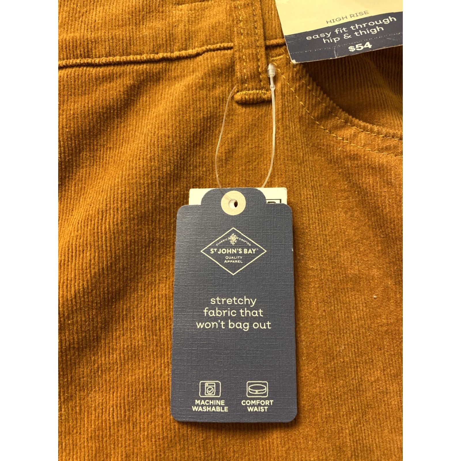 Vintage St. John's Bay Women’s Wide Leg Pants 24W Corduroy Brown Pecan Straight Casual Outdoor Size 42" / US 20 - 3 Thumbnail