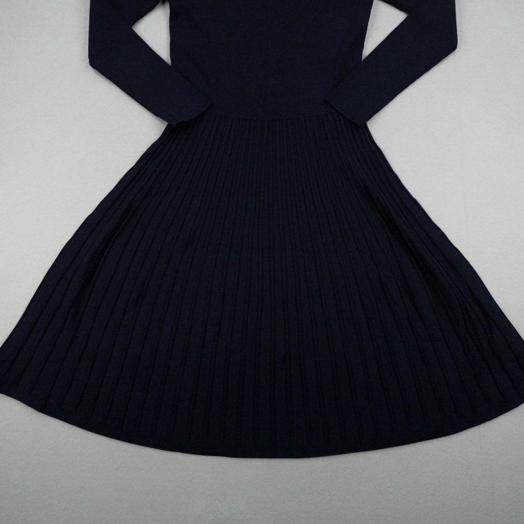 Ralph Lauren Lauren Ralph Lauren Dress Womens Large Blue Pointelle Knit Sweater Maxi Two Tone Size L / US 10 / IT 46 - 3 Thumbnail