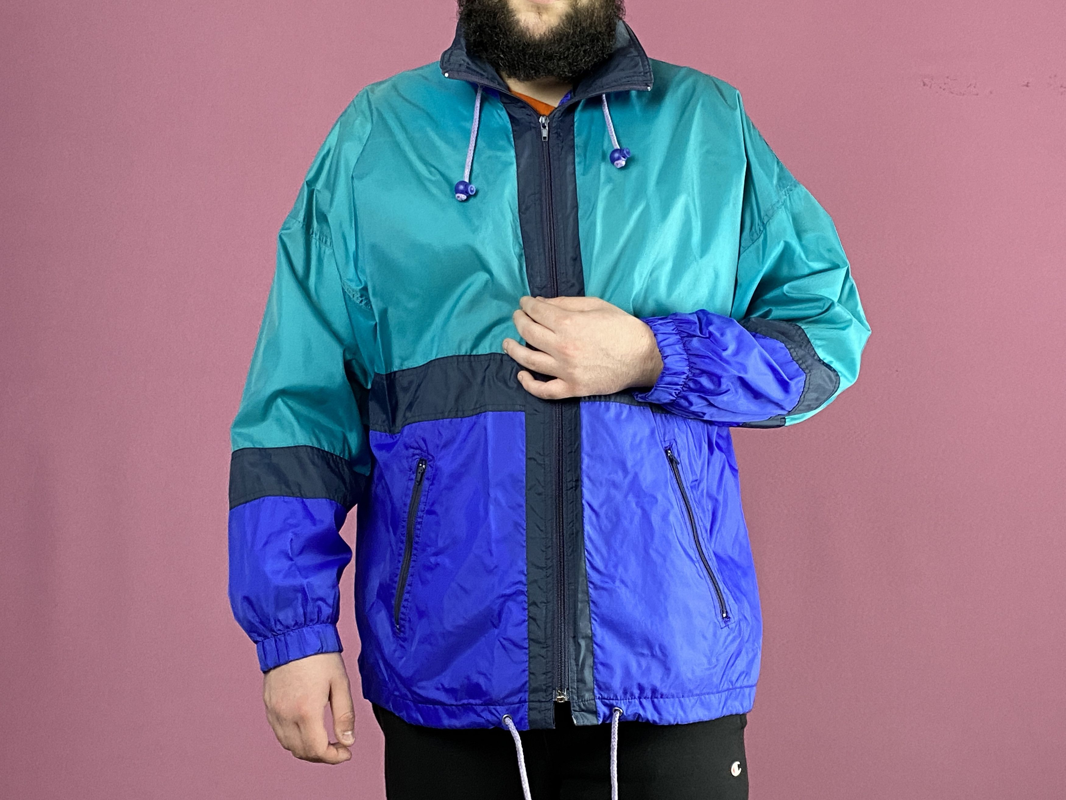Vintage 90s Vintage Men's Rain Jacket - M Windbreaker Rain Coat Size US M / EU 48-50 / 2 - 4 Thumbnail