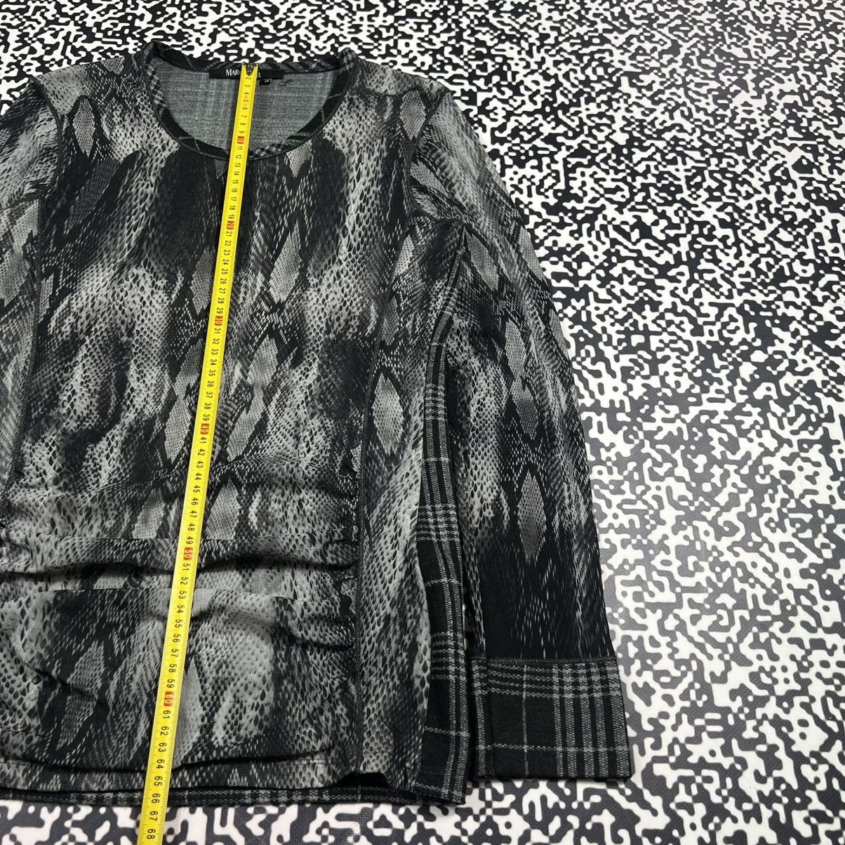 Japanese Brand Vintage Y2K Marc Aurel Snake Retro Mesh Longsleeve Size XL / US 12-14 / IT 48-50 - 19 Thumbnail