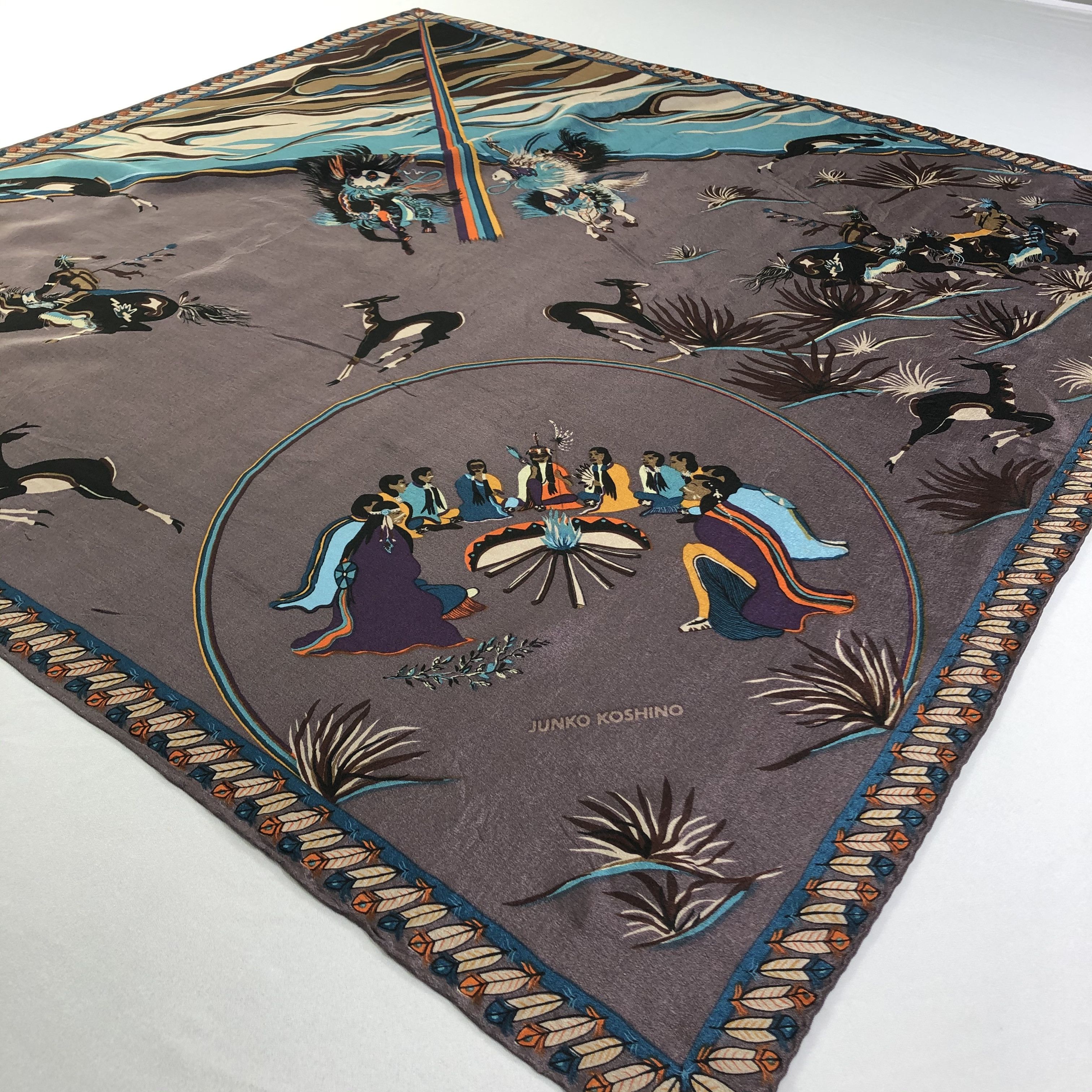 Vintage Vintage Junko Koshino Silk Scarf Size ONE SIZE - 4 Thumbnail
