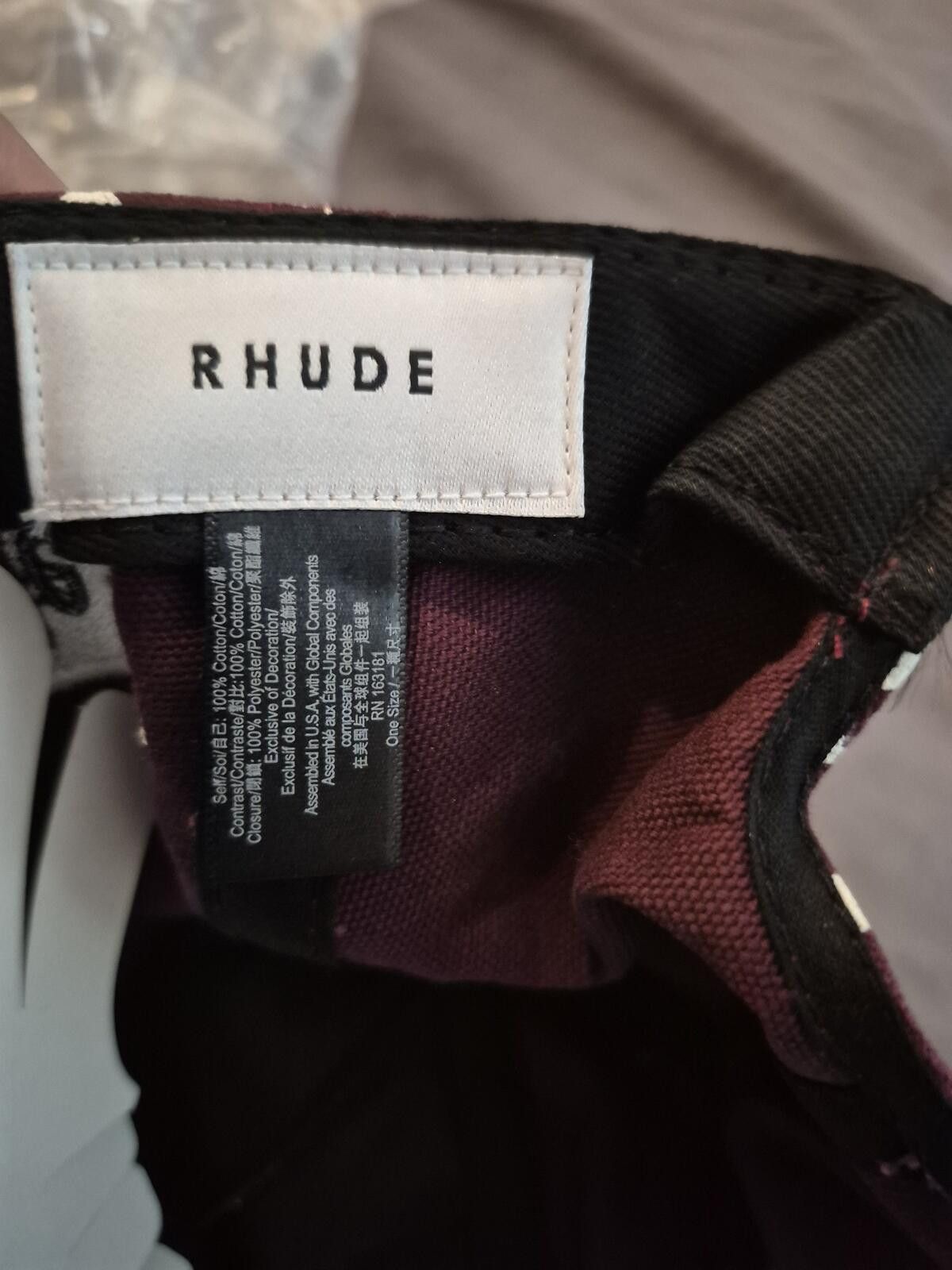 Rhude Rhude Maroon Rhepurposed Hat Brand New Size ONE SIZE - 6 Thumbnail