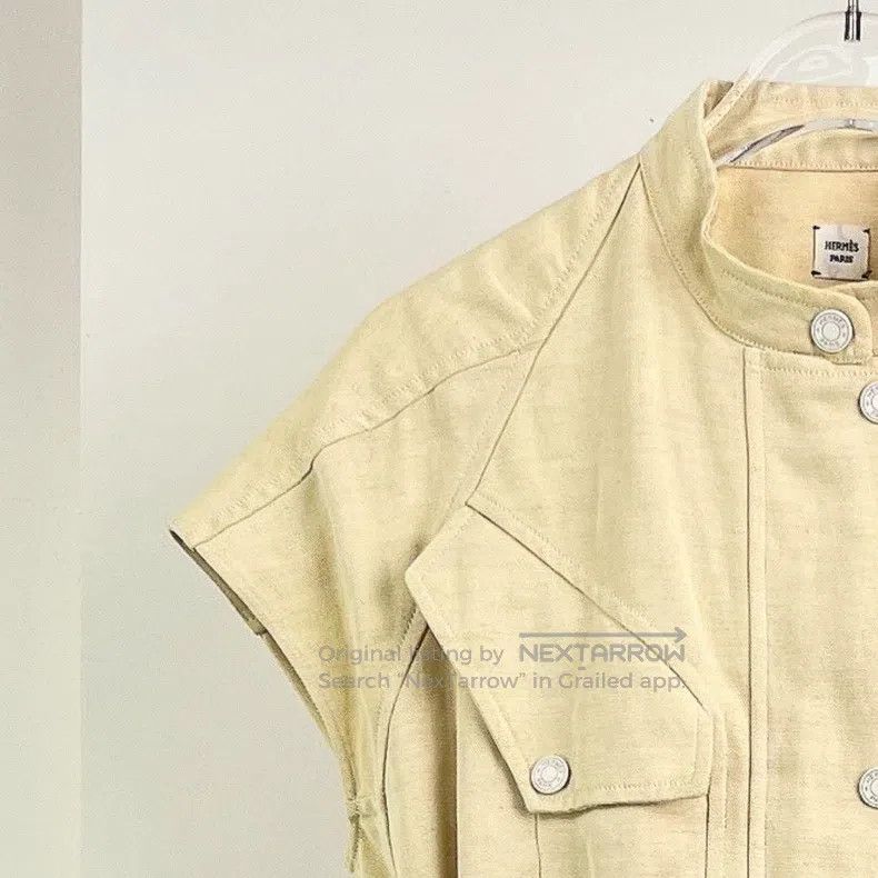 Hermes Hermes Beige cotton jumpsuit Size 24" / US 00 / IT 34 - 3 Thumbnail