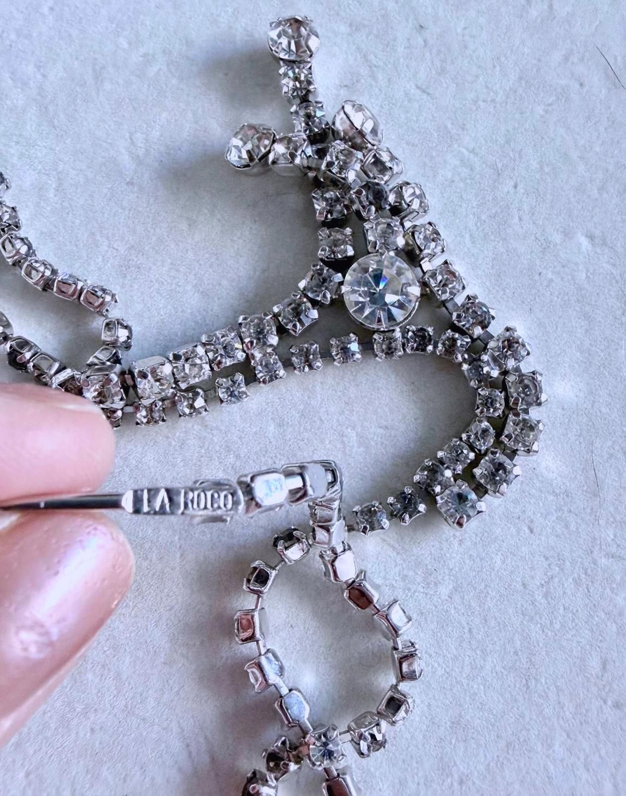 Other Vintage Rhinestone Y Drop Bridal Statement Necklace Sparkle Size ONE SIZE - 5 Thumbnail