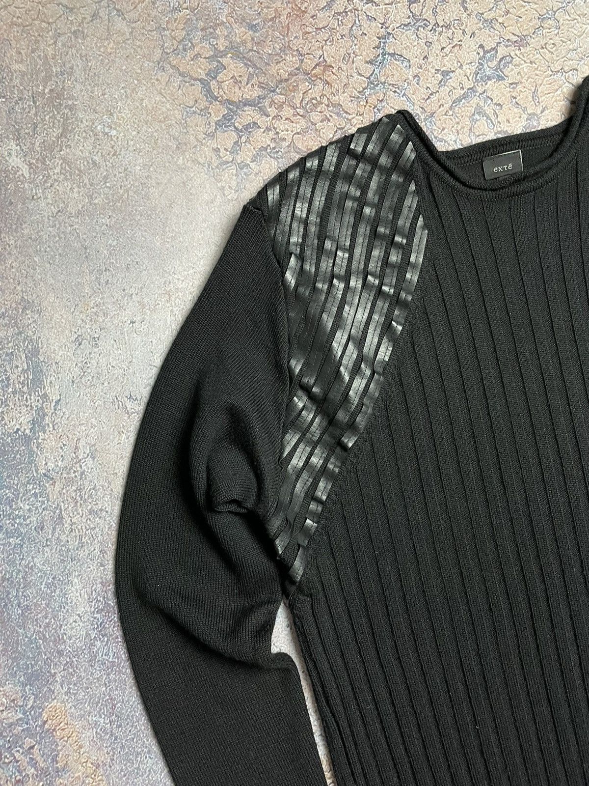 Diesel × Japanese Brand Vintage Y2K 00s Diesel Distressed Punk Sweater striped knit Size US L / EU 52-54 / 3 - 3 Thumbnail