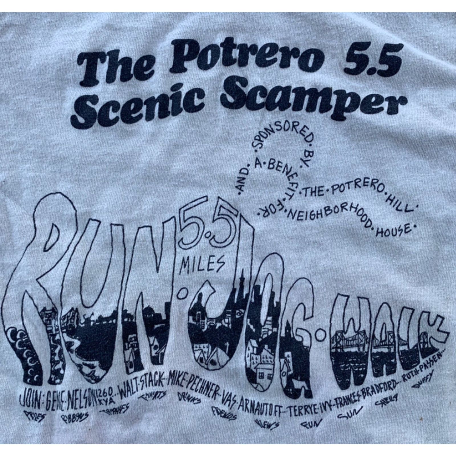 Hanes vintage Hanes The Potrero 5.5 Scenic Scamper Run Jog Walk t-shirt Beige M 80s Graphic Tee Mens Shirt Short Sleeve Vintage 1980s 80s Size US M / EU 48-50 / 2 - 4 Thumbnail