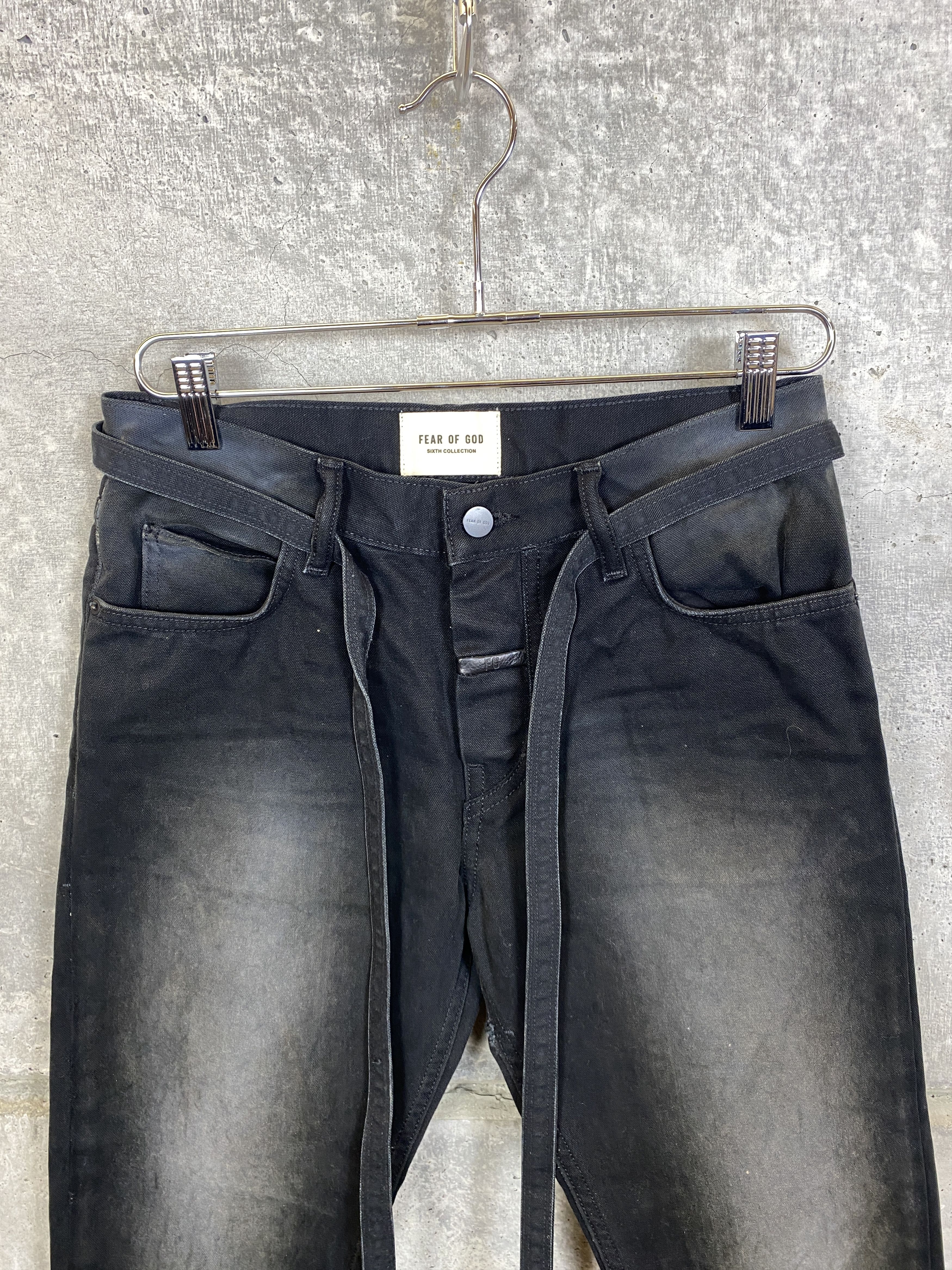 Fear of God NWT FEAR OF GOD BLACK VINTAGE WASH DENIM JEAN Size US 29 - 3 Thumbnail