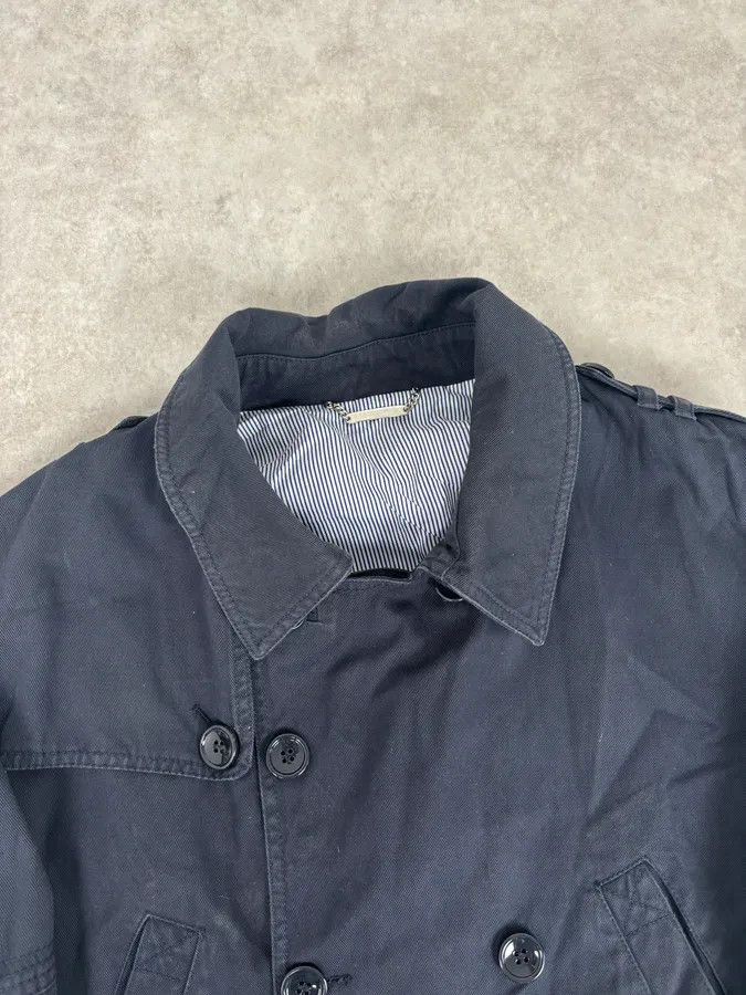 Dolce & Gabbana 2000s Dolce & Gabbana Navy Double-Breasted Cargo Trench Jacket Size US L / EU 52-54 / 3 - 5 Thumbnail