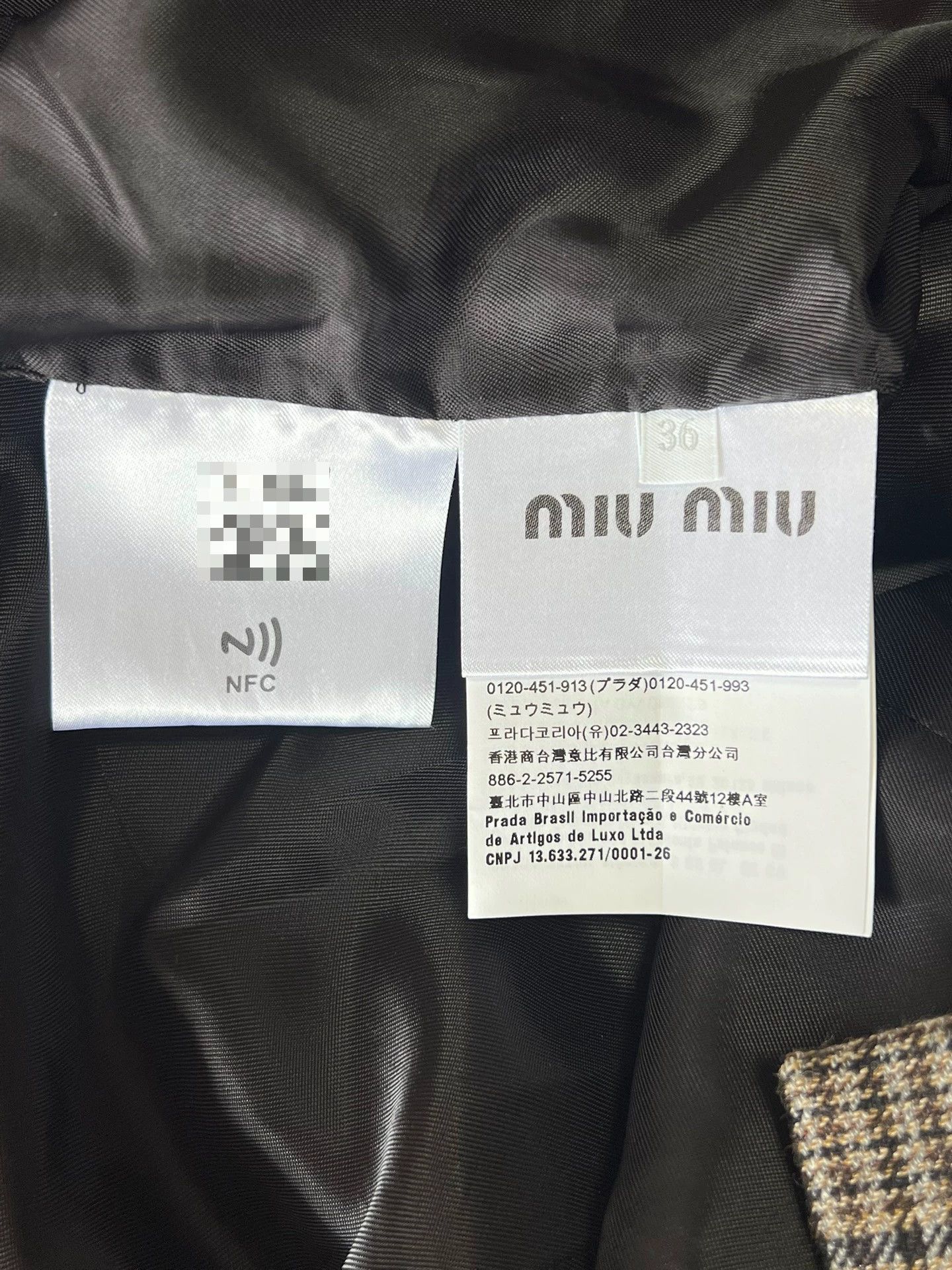 Miu Miu Miu Miu Plaid Blazer 36 Black Lining Size XS / US 0-2 / IT 36-38 - 7 Thumbnail