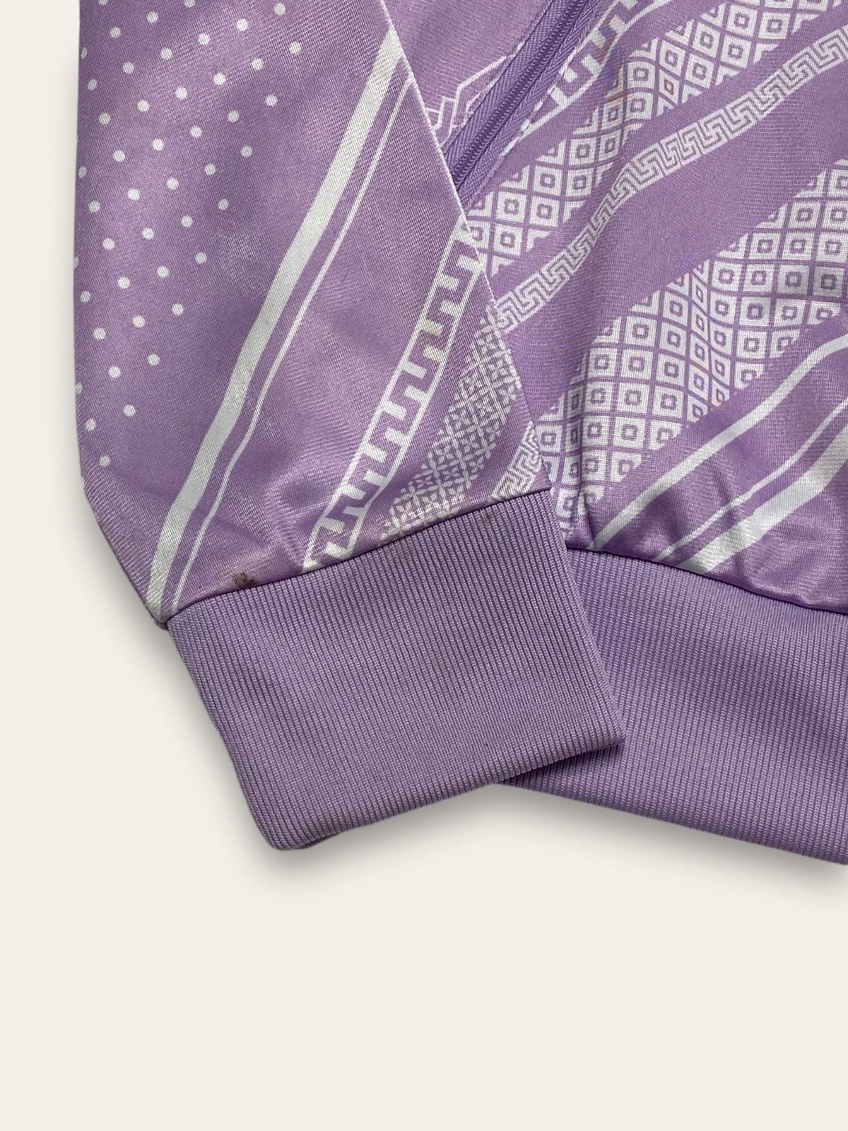 Adidas Vintage ADIDAS Bandana Purple Striped Abstract Track Zip Size M / US 6-8 / IT 42-44 - 8 Thumbnail
