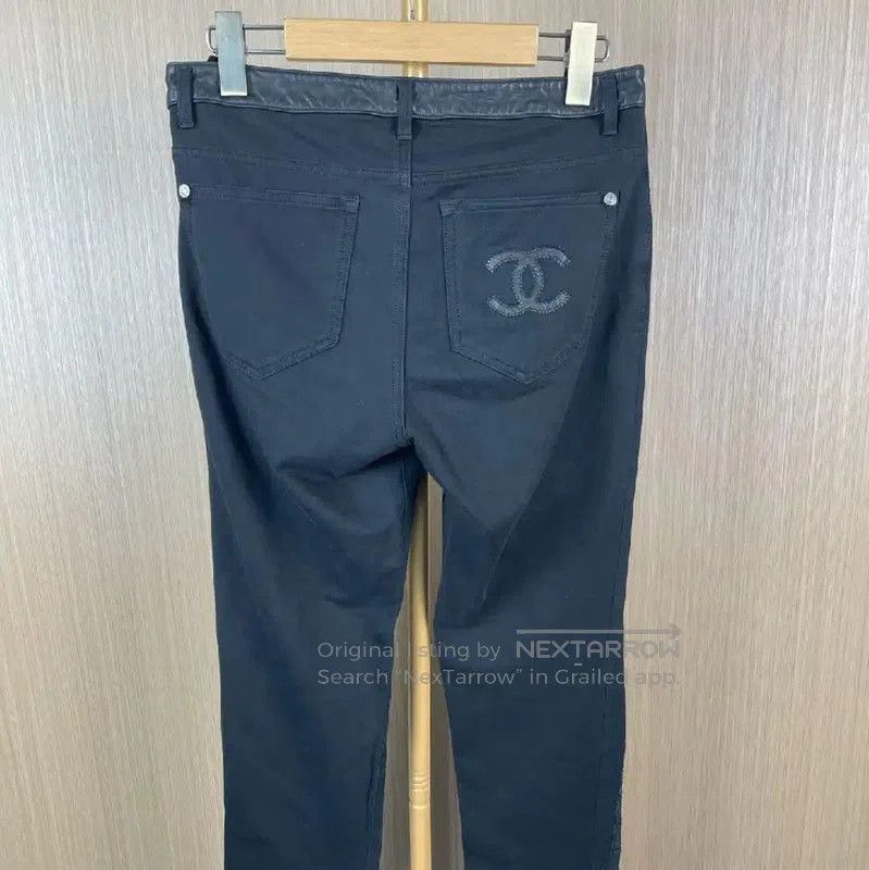 Chanel Chanel Black Cotton Casual Pants for Women . Size 28" / US 6 / IT 42 - 2 Thumbnail