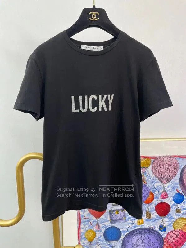 Dior Dior Lucky Black Cotton Short Sleeve T. Size XS / US 0-2 / IT 36-38 - 1 Thumbnail