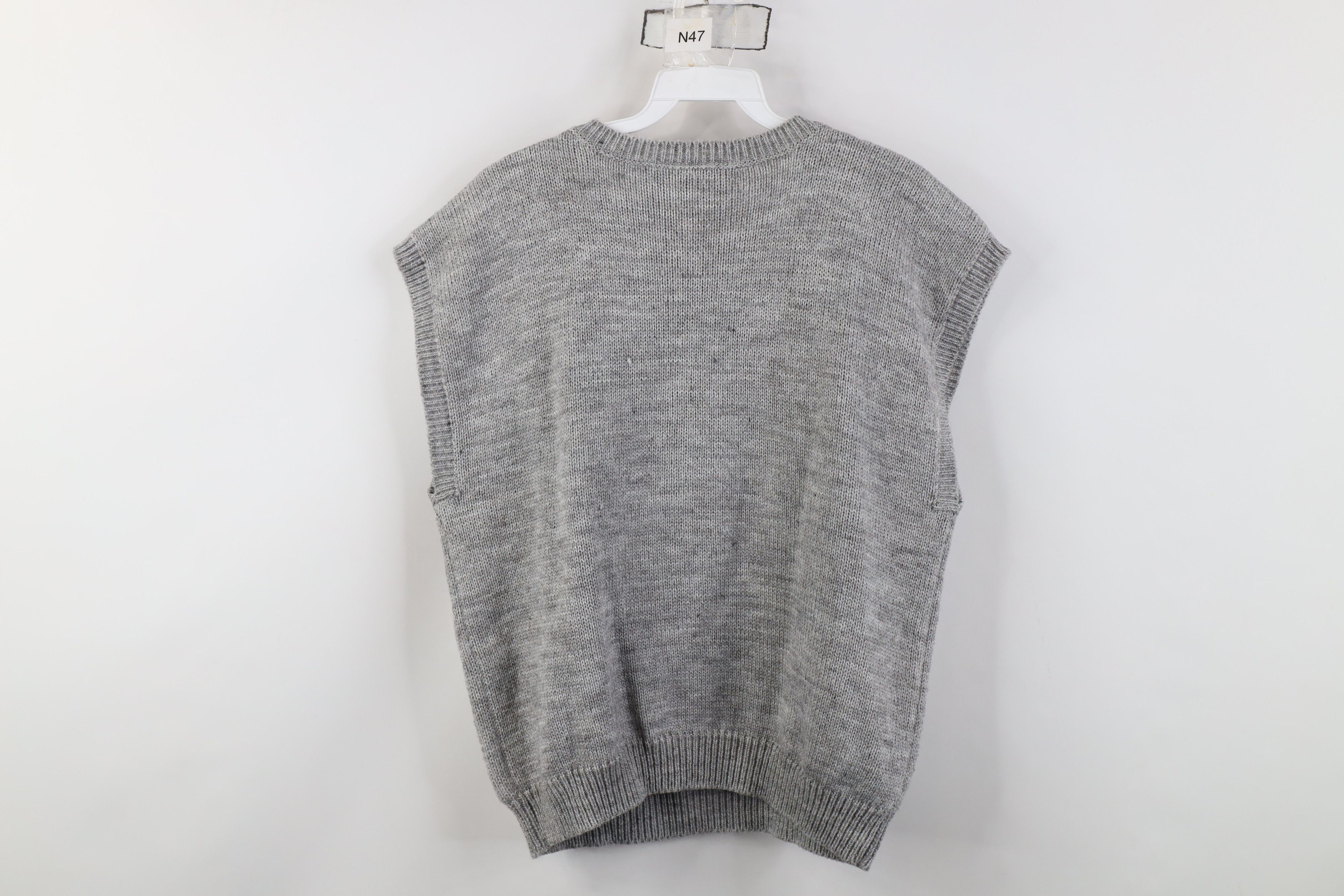 Vintage Vintage 70s Streetwear Wool Blend Knit Flower Sweater Vest Size L / US 10 / IT 46 - 8 Thumbnail